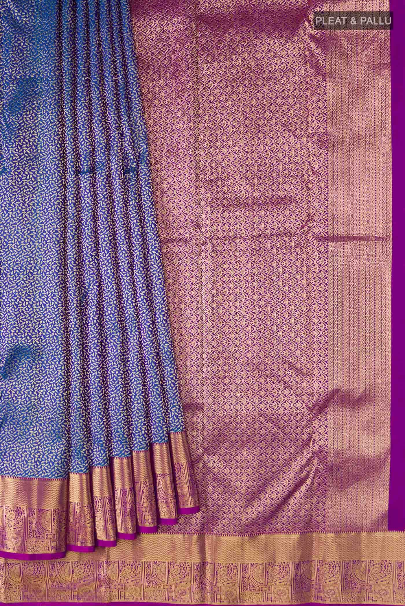 Blue Kanchipuram Silk Saree