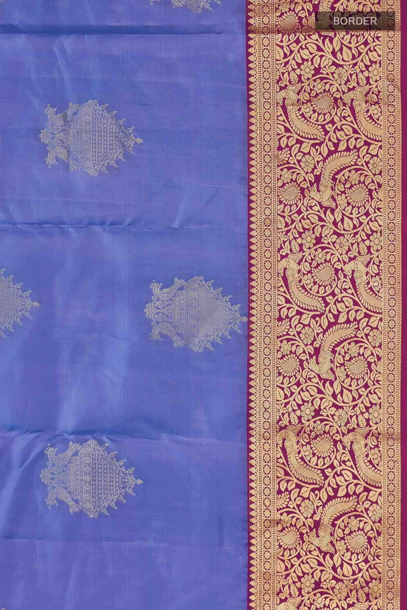 Blue Kanchipuram Silk Saree