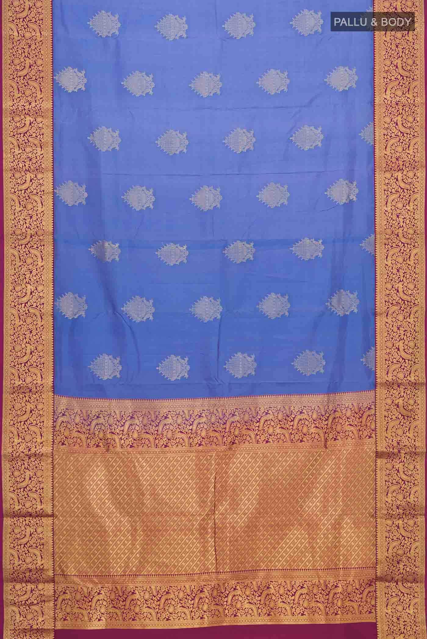 Blue Kanchipuram Silk Saree