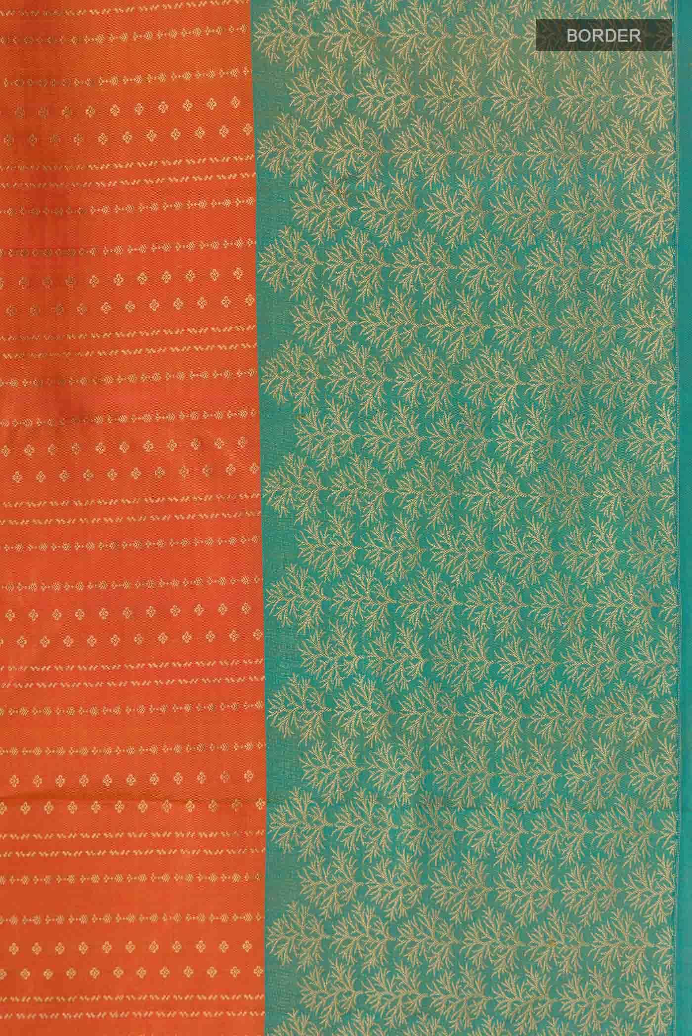 Orange Kanchipuram Silk Saree