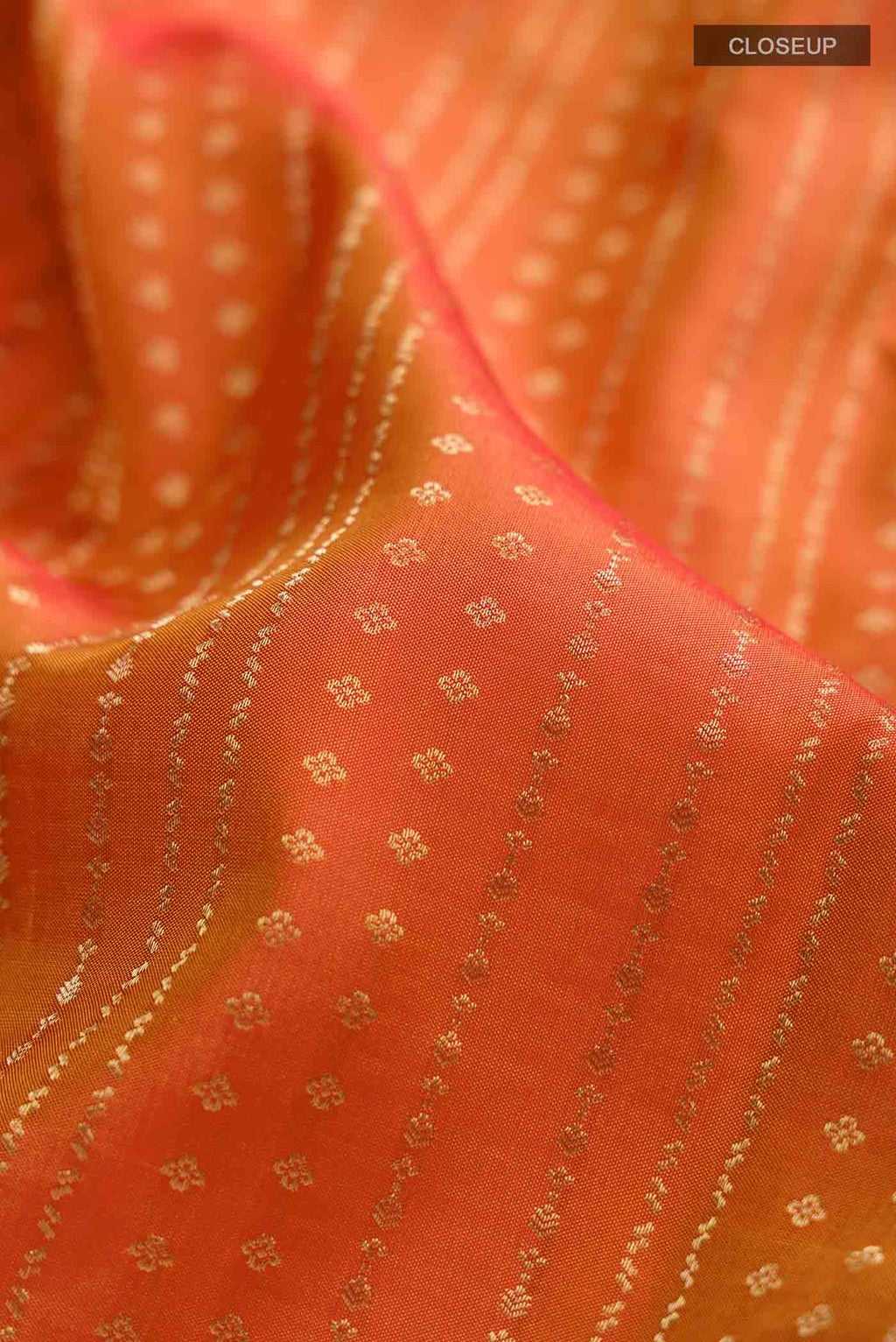 Orange Kanchipuram Silk Saree