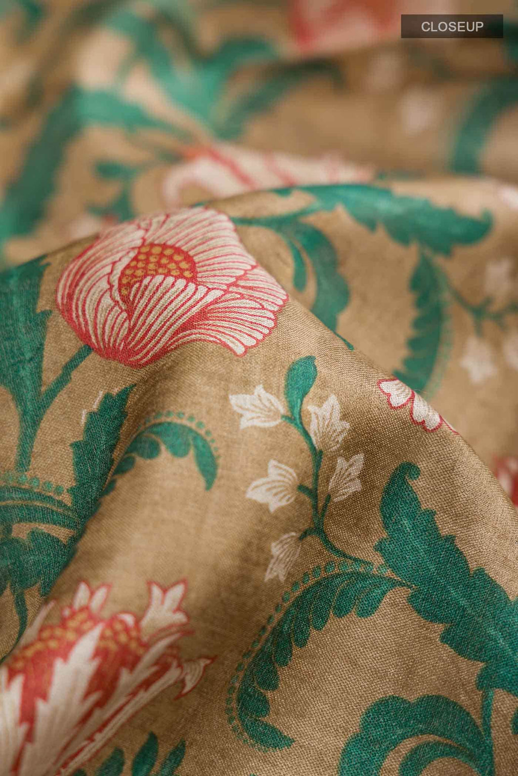 Brown Tussar Silk Saree