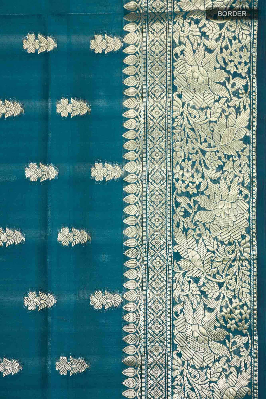 Blue Banarasi Raw Silk Saree