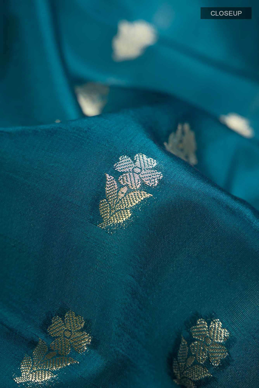 Blue Banarasi Raw Silk Saree