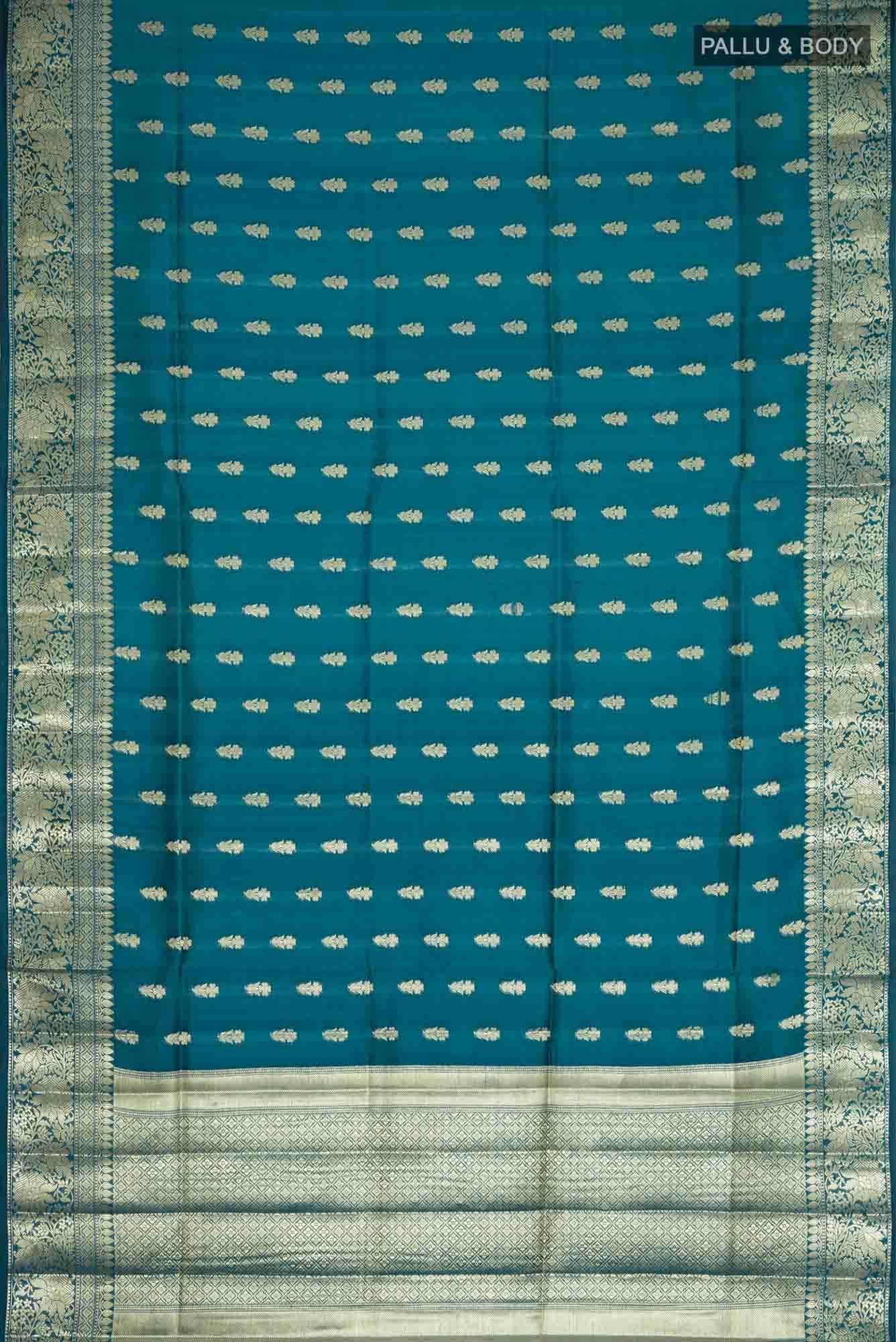 Blue Banarasi Raw Silk Saree