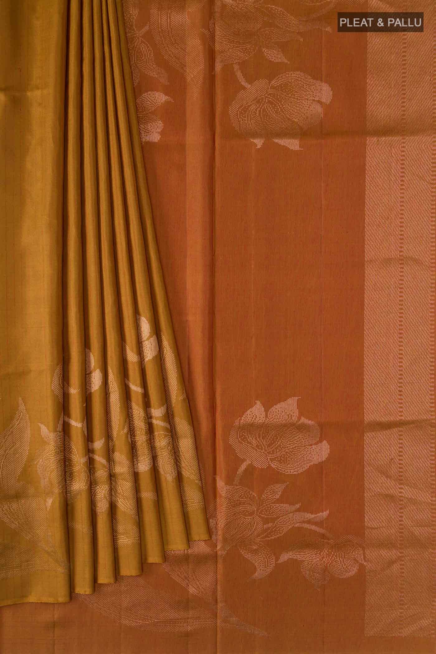 Mustard Soft Silk Saree