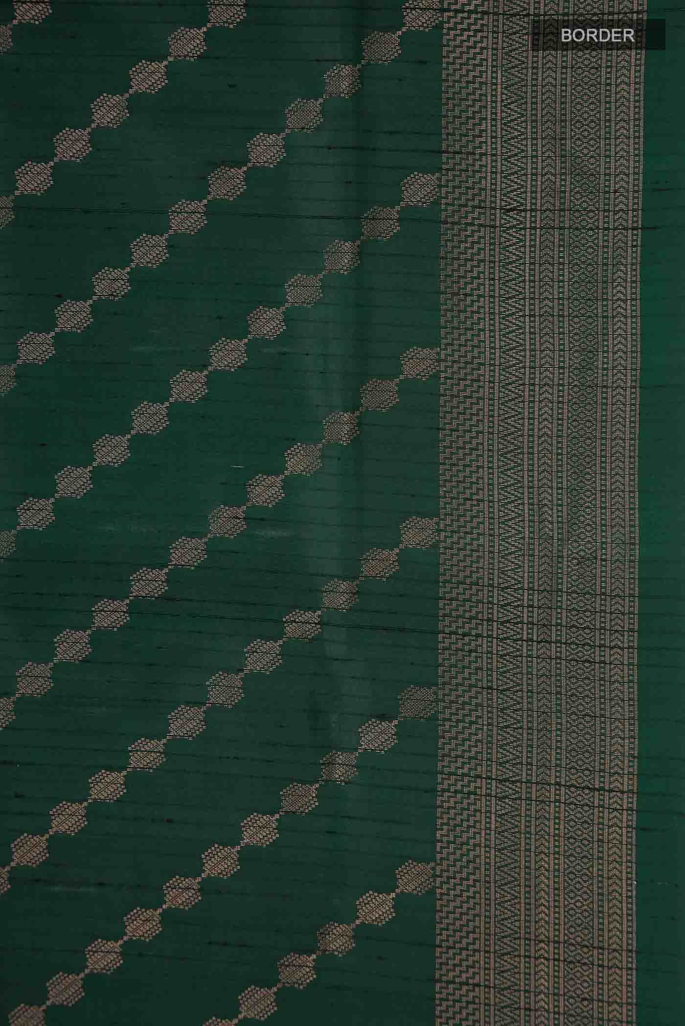 Bottle Green Soft Silk Saree