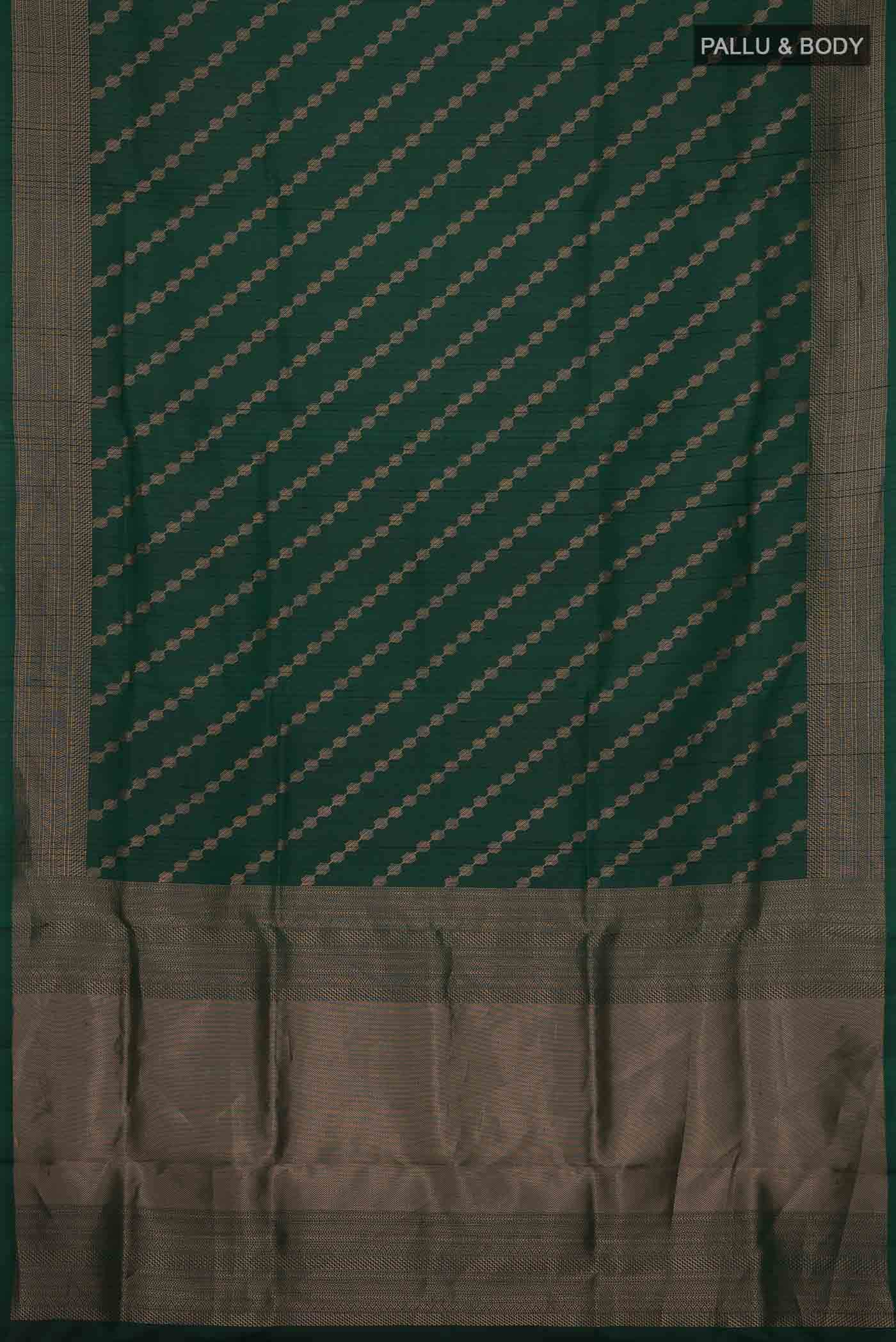 Bottle Green Soft Silk Saree