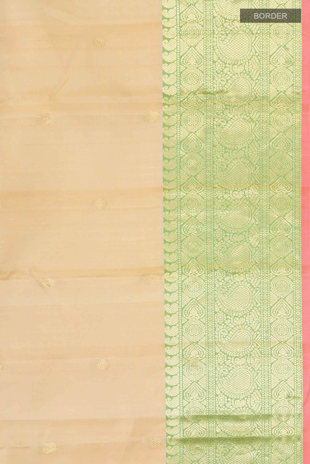Beige Kanchipuram Silk Saree