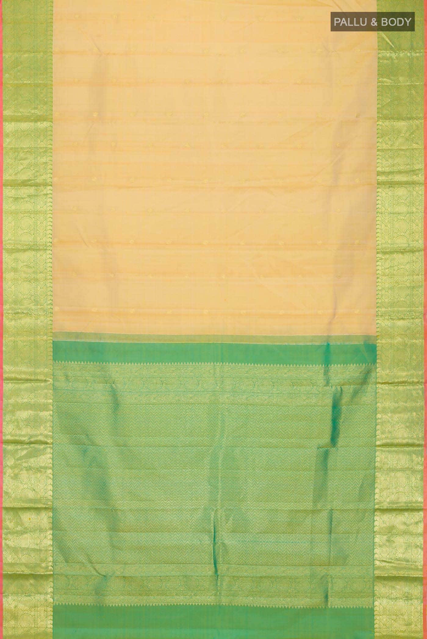 Beige Kanchipuram Silk Saree