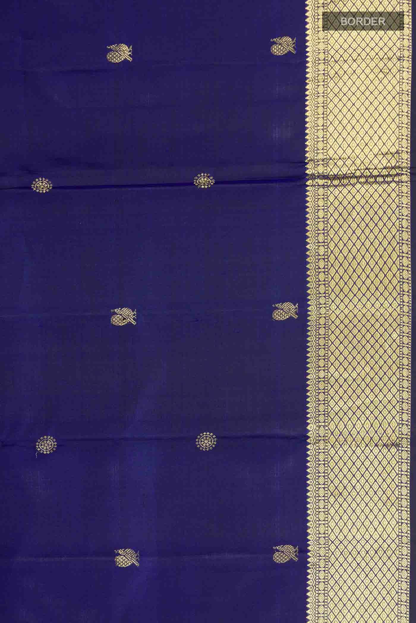 Blue Kanchipuram Silk Saree