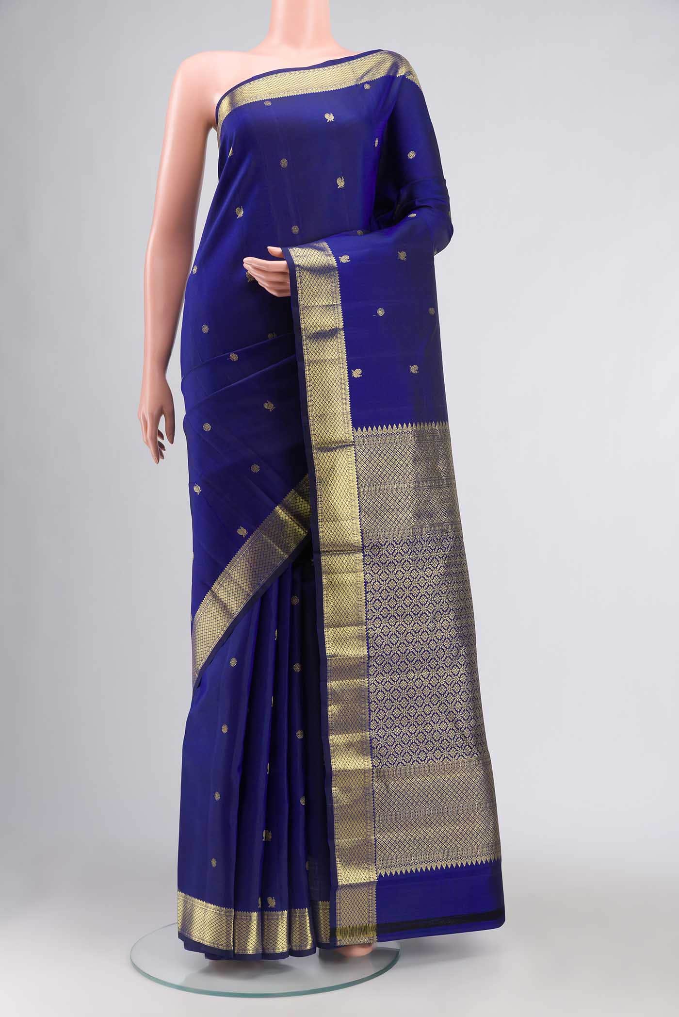 Blue Kanchipuram Silk Saree