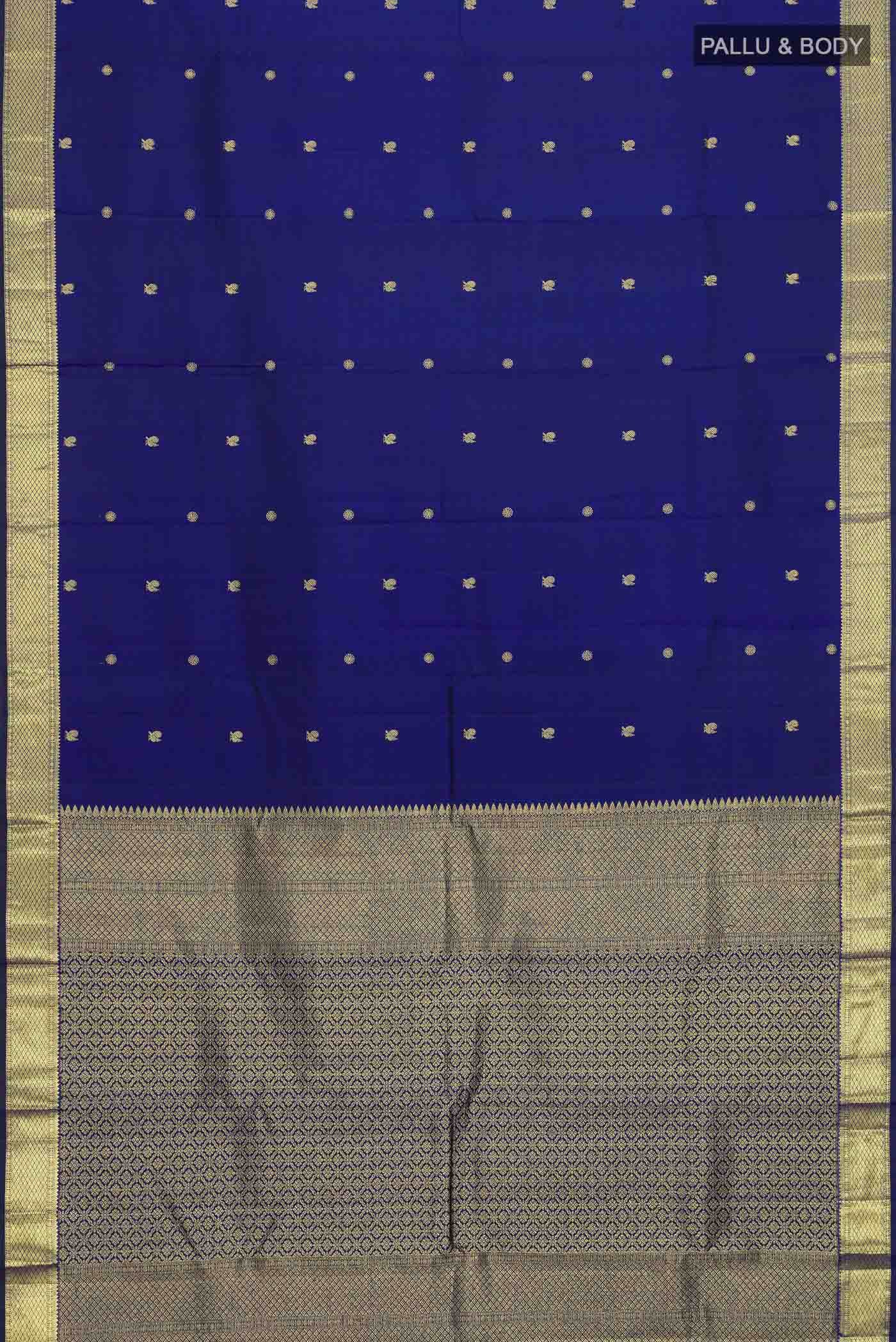 Blue Kanchipuram Silk Saree