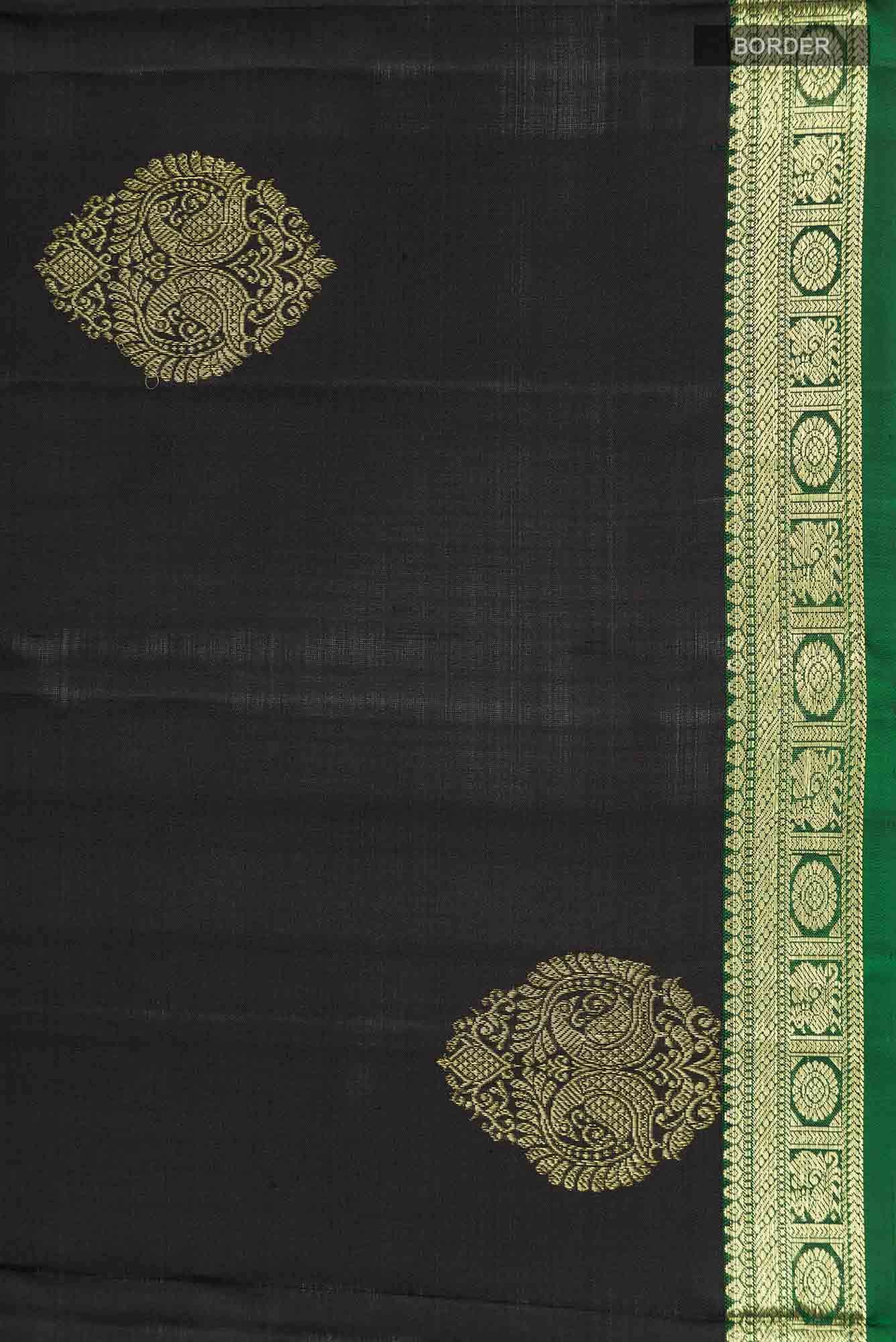Black Kanchipuram Silk Saree