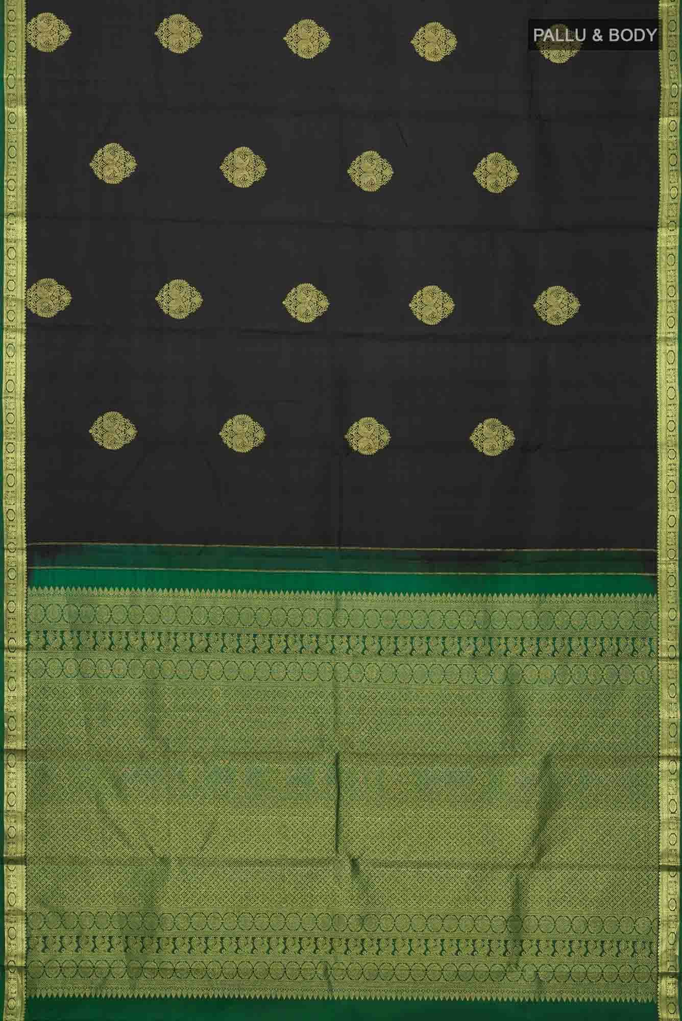 Black Kanchipuram Silk Saree