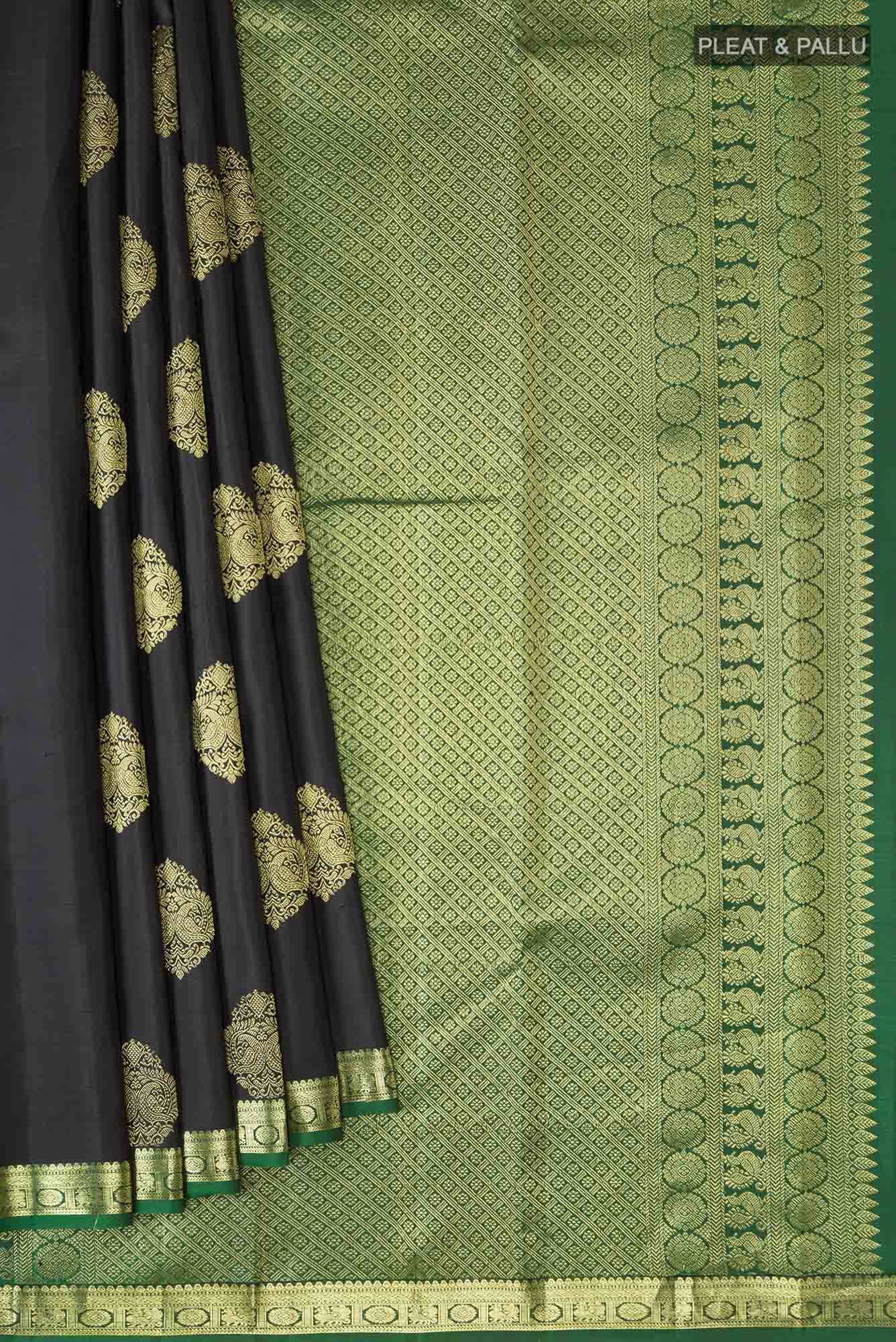 Black Kanchipuram Silk Saree