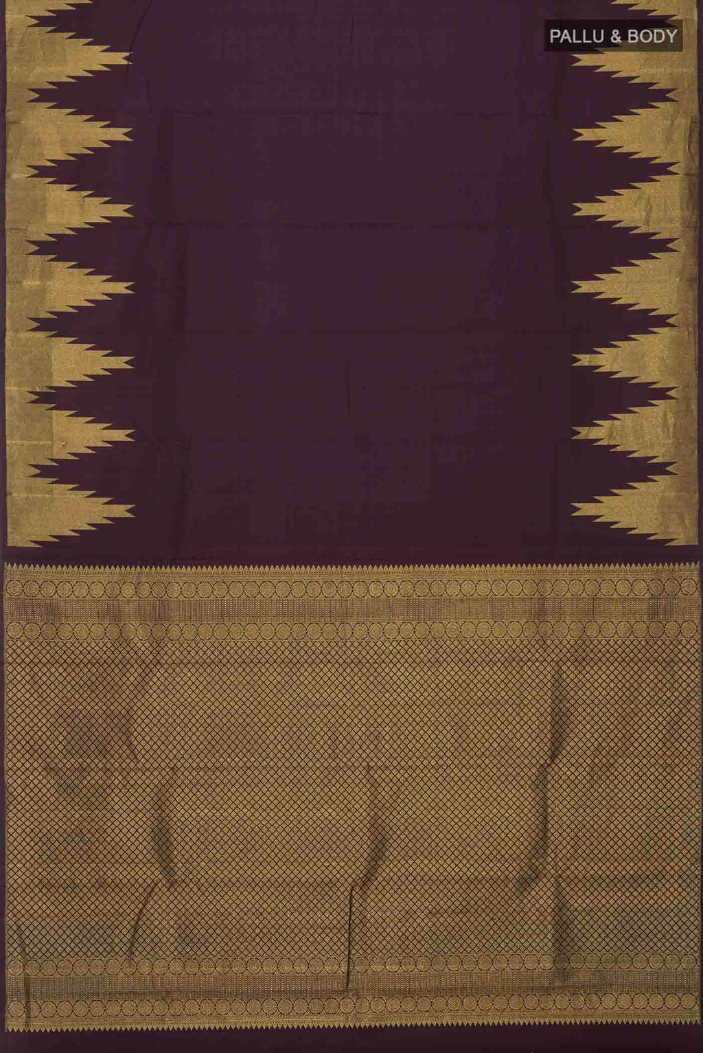 Brown Kanchipuram Silk Saree