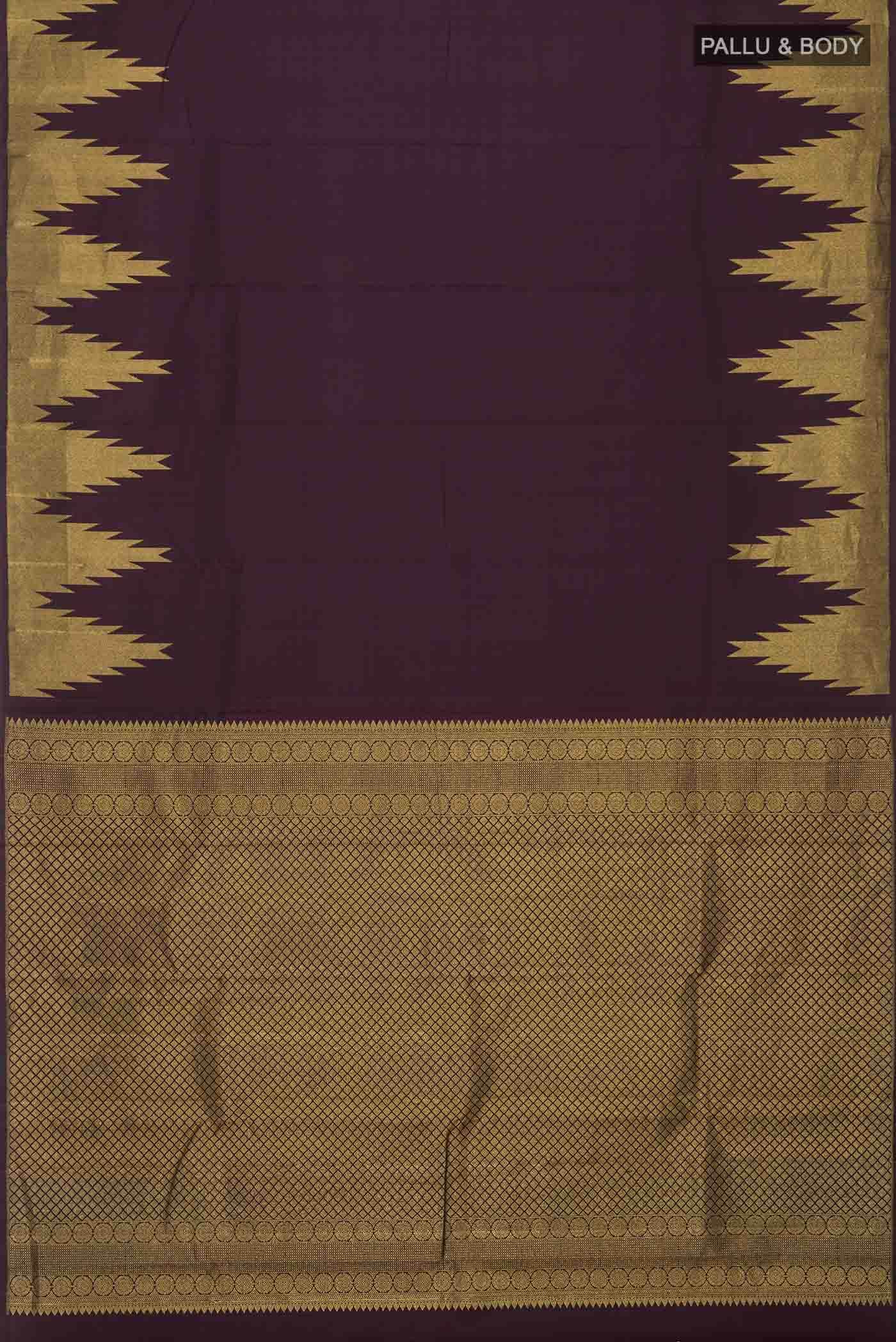 Brown Kanchipuram Silk Saree