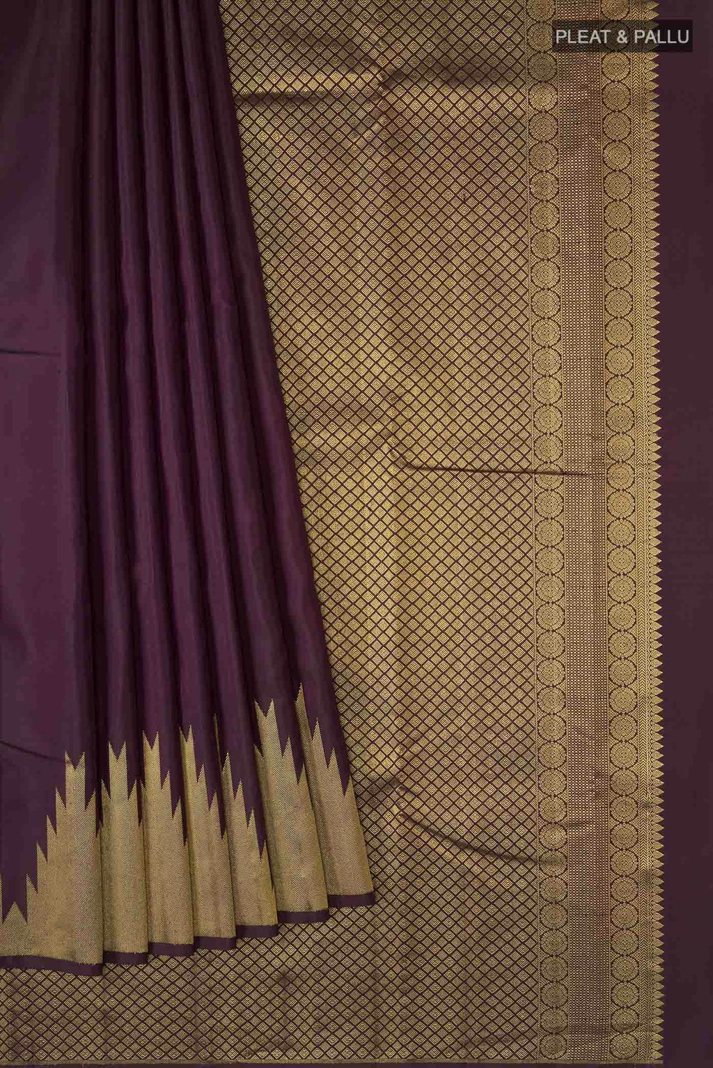 Brown Kanchipuram Silk Saree