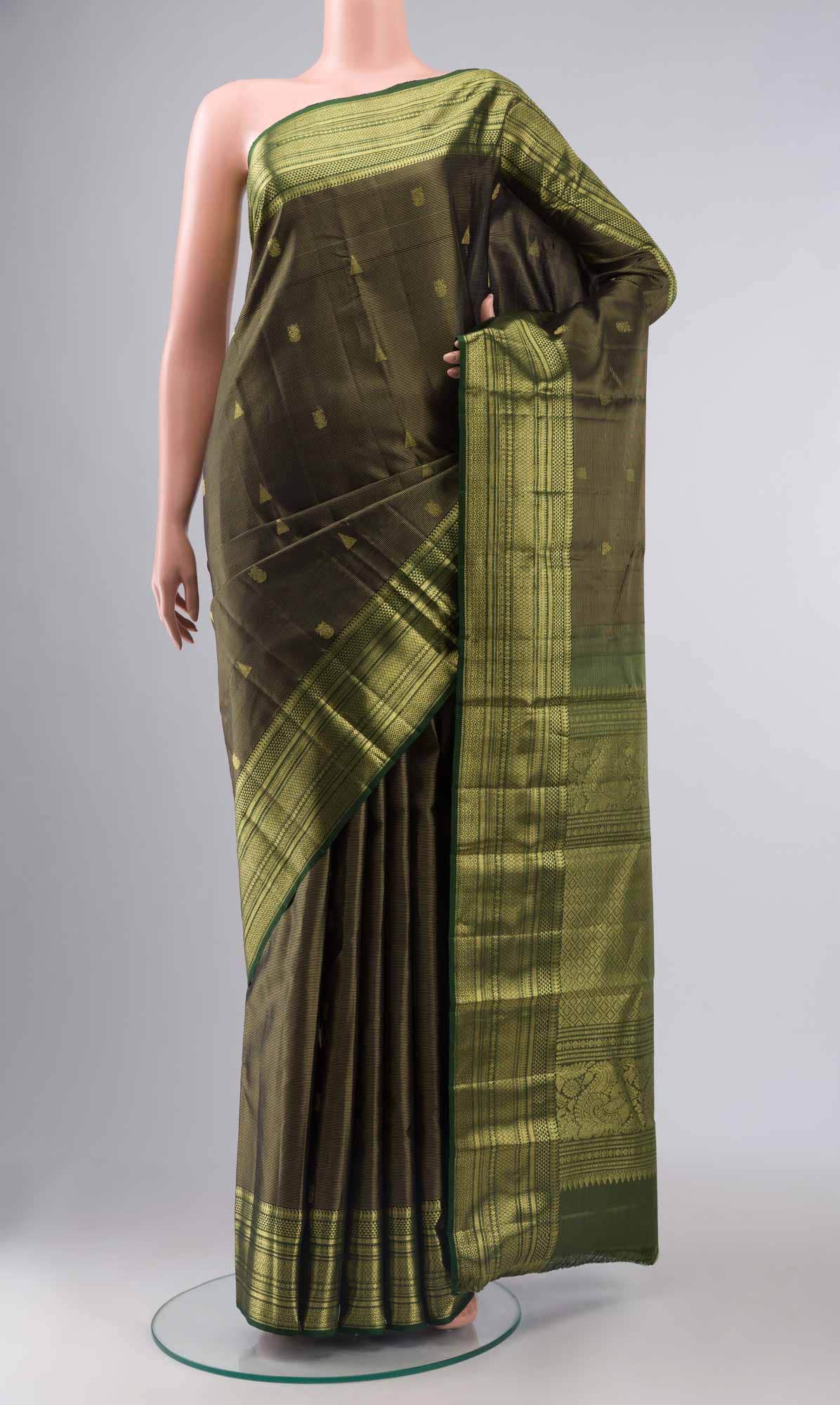 Black Kanchipuram Silk Saree
