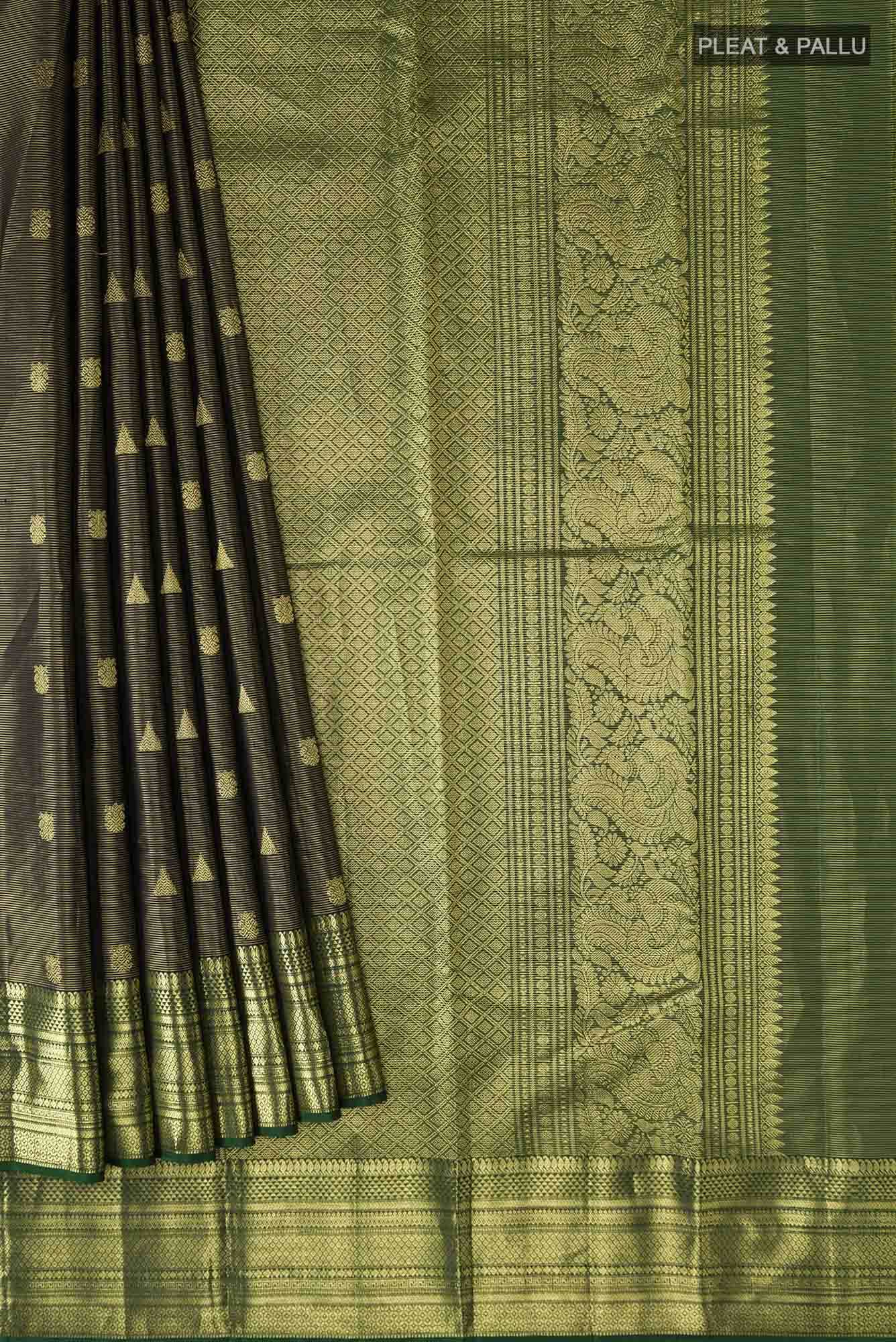 Black Kanchipuram Silk Saree