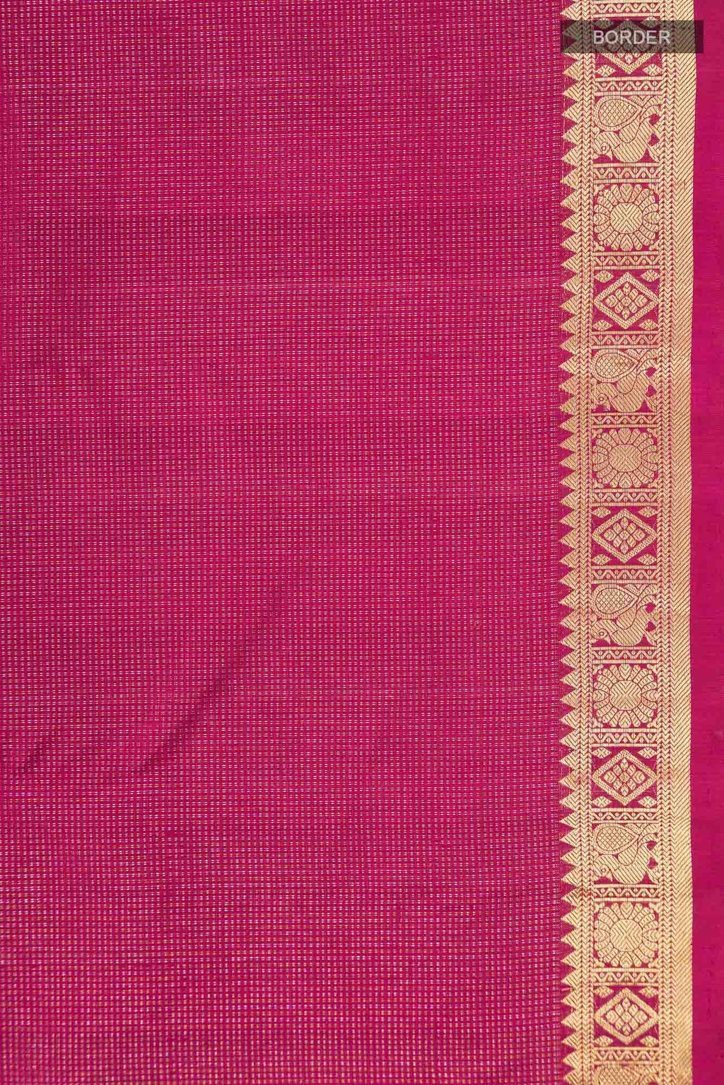 Dark Pink Kanchipuram Silk Saree