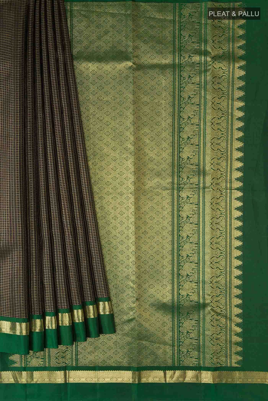 Black Kanchipuram Silk Saree