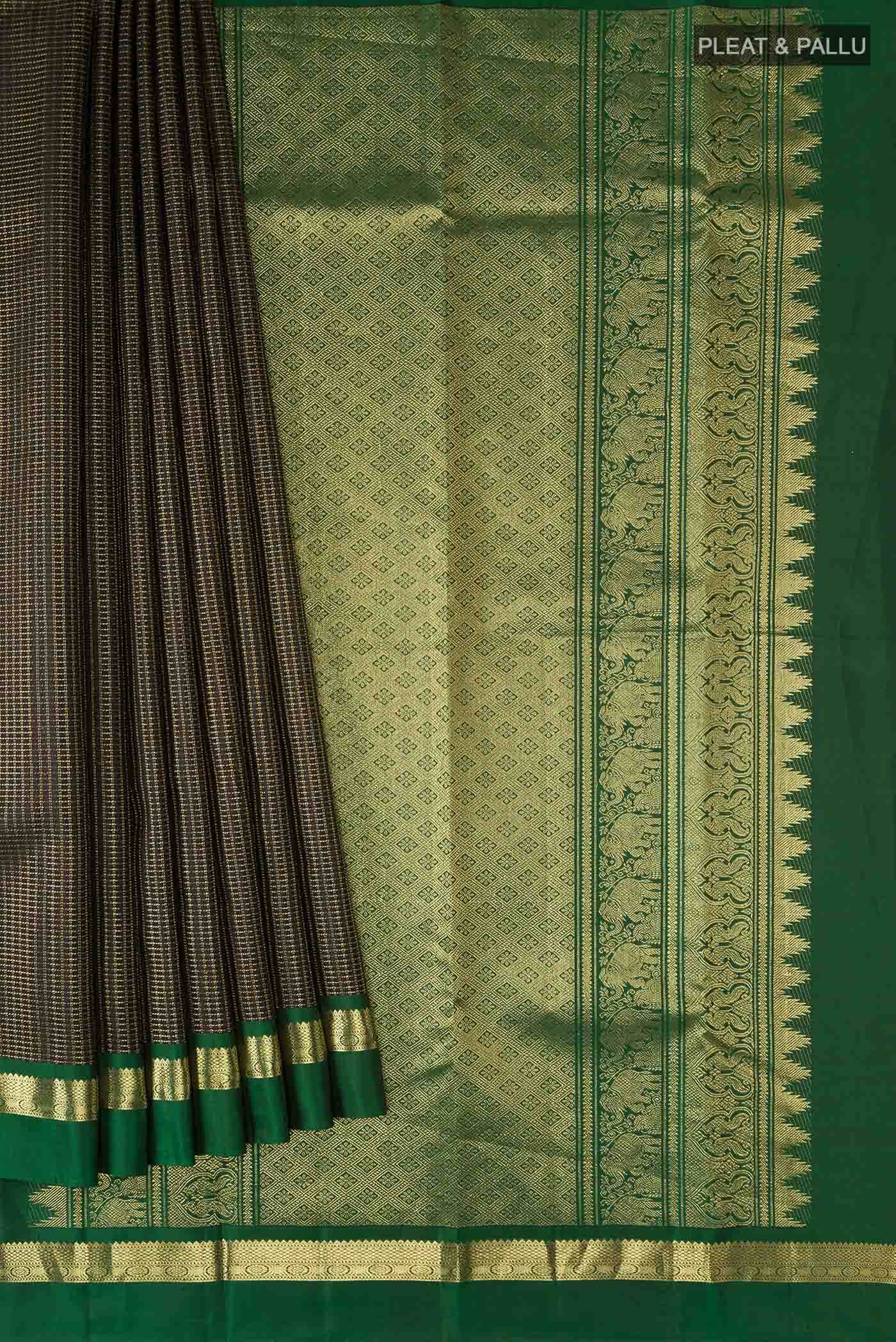 Black Kanchipuram Silk Saree