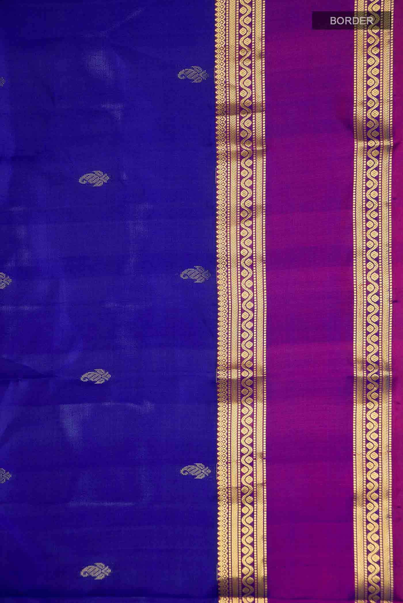 Blue Kanchipuram Silk Saree