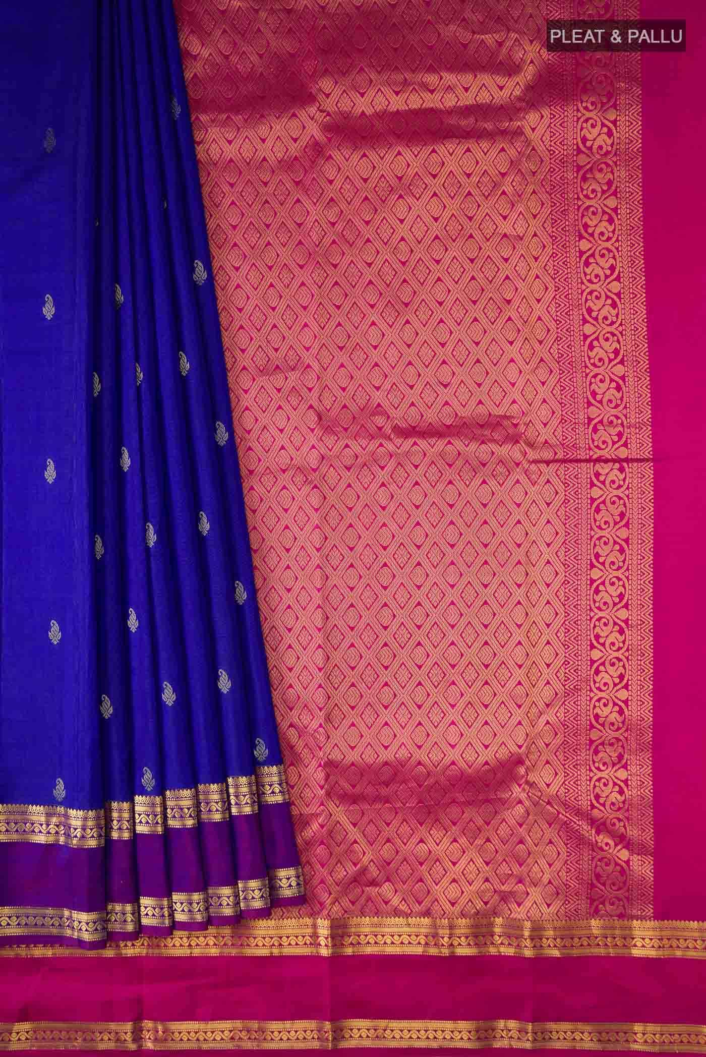 Blue Kanchipuram Silk Saree