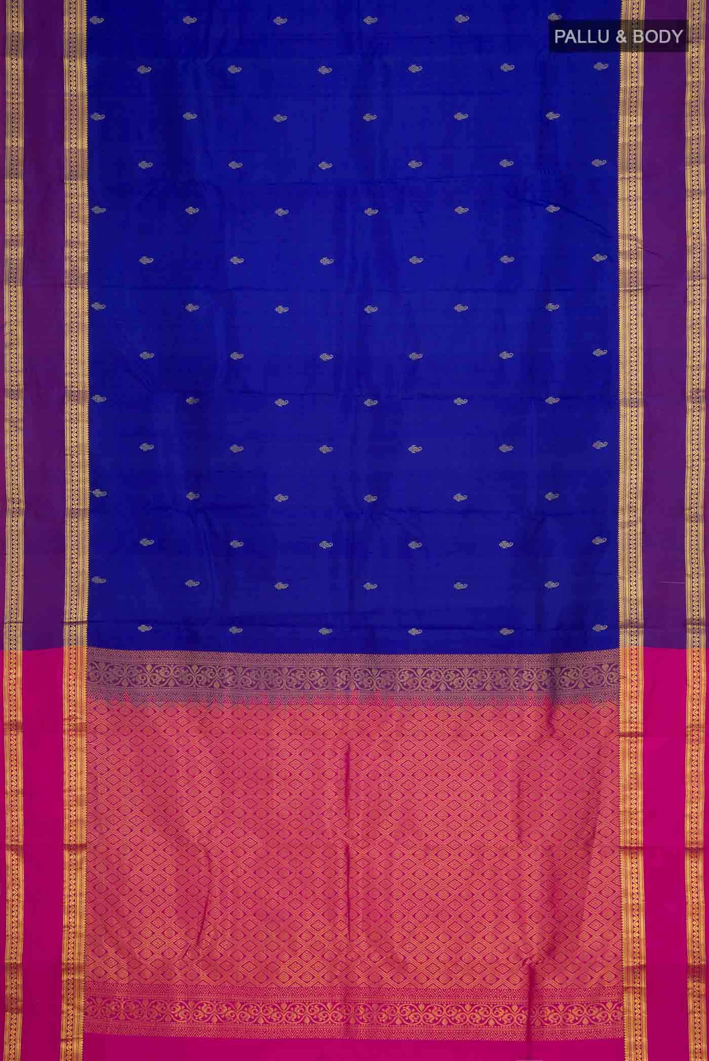 Blue Kanchipuram Silk Saree
