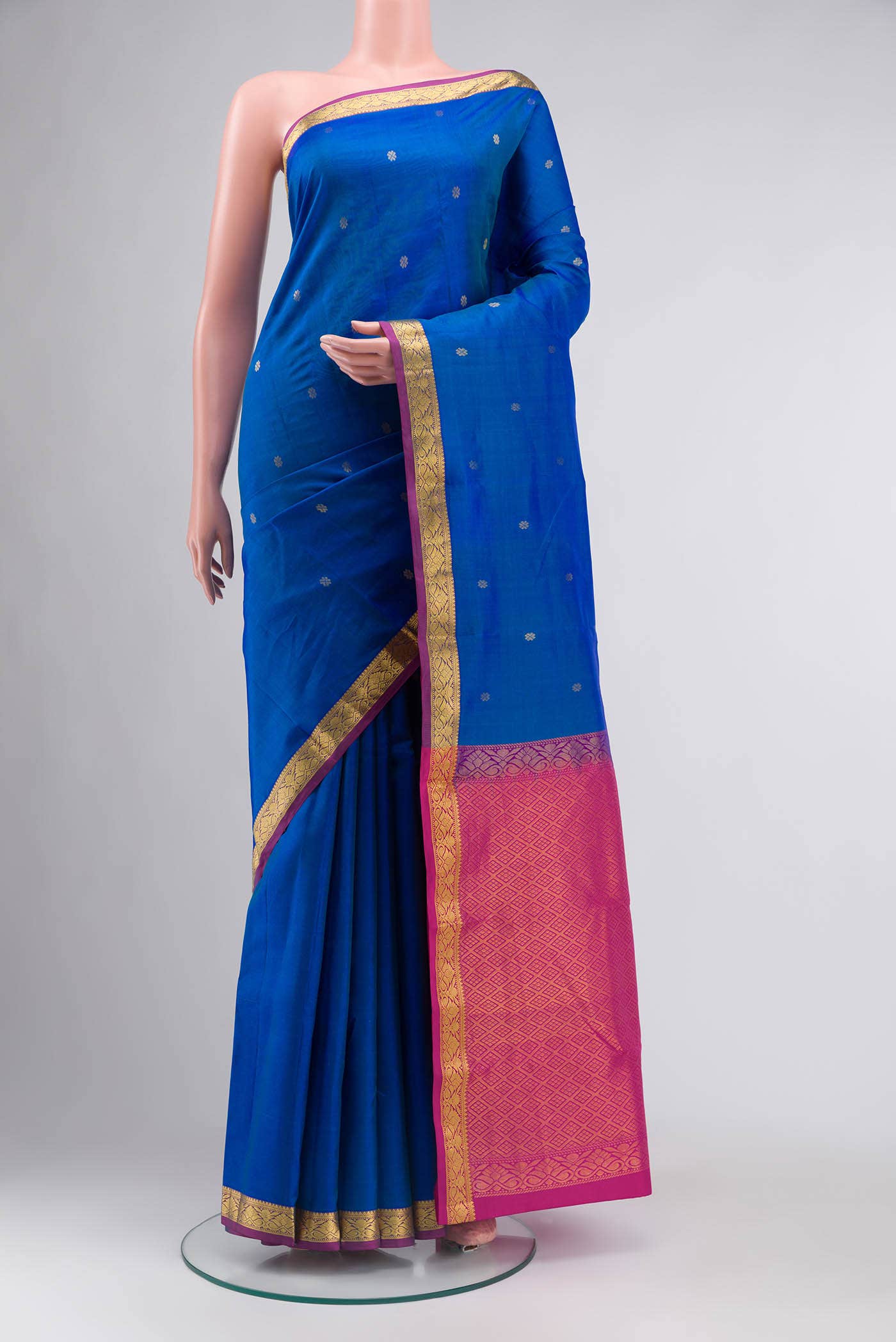 Blue Kanchipuram Silk Saree