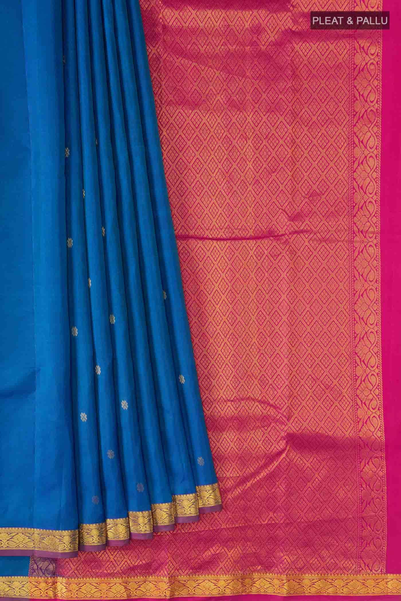 Blue Kanchipuram Silk Saree