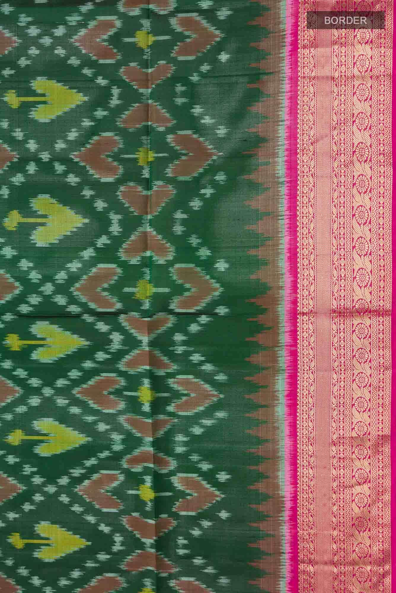 Bottle Green Soft Silk Saree