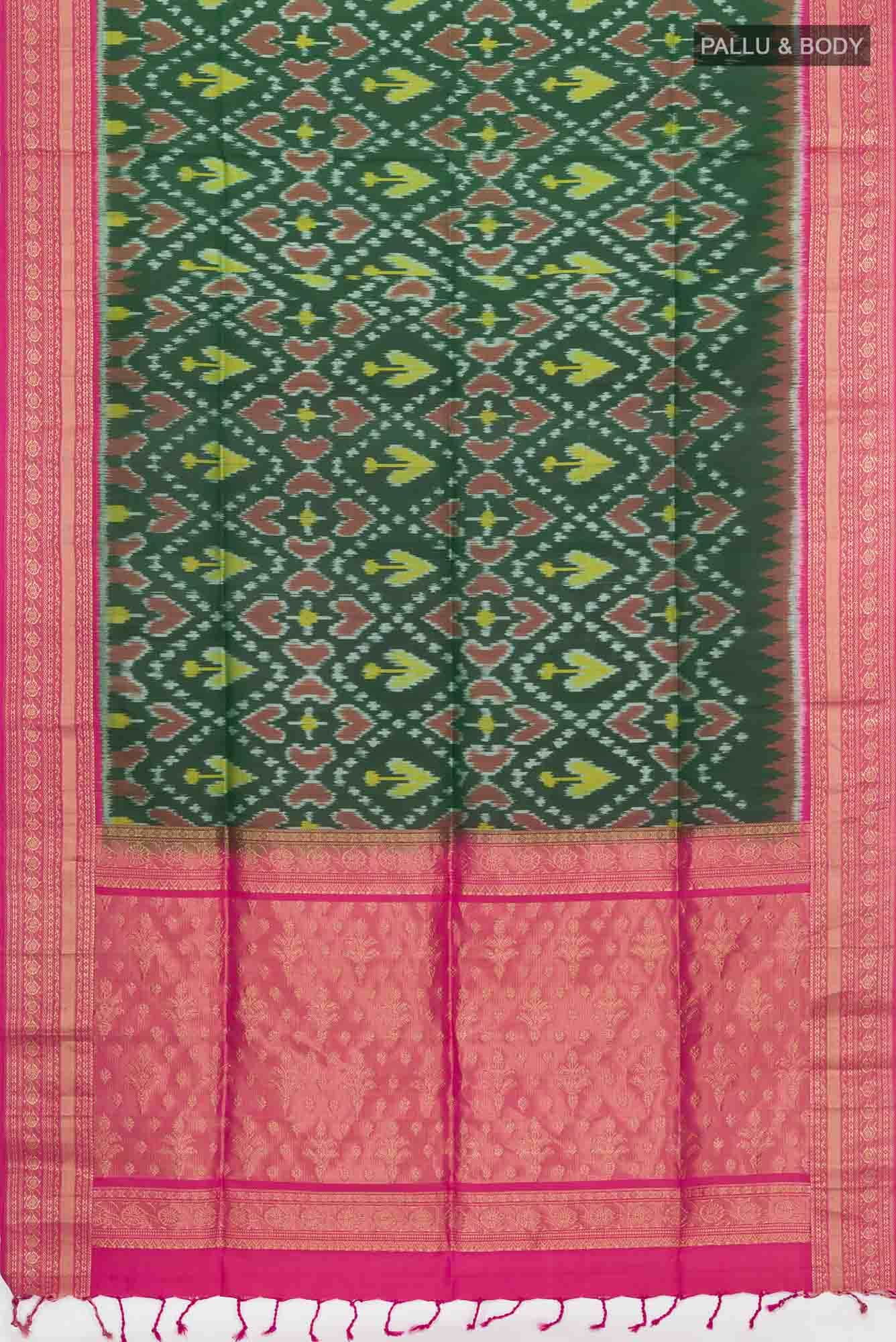 Bottle Green Soft Silk Saree