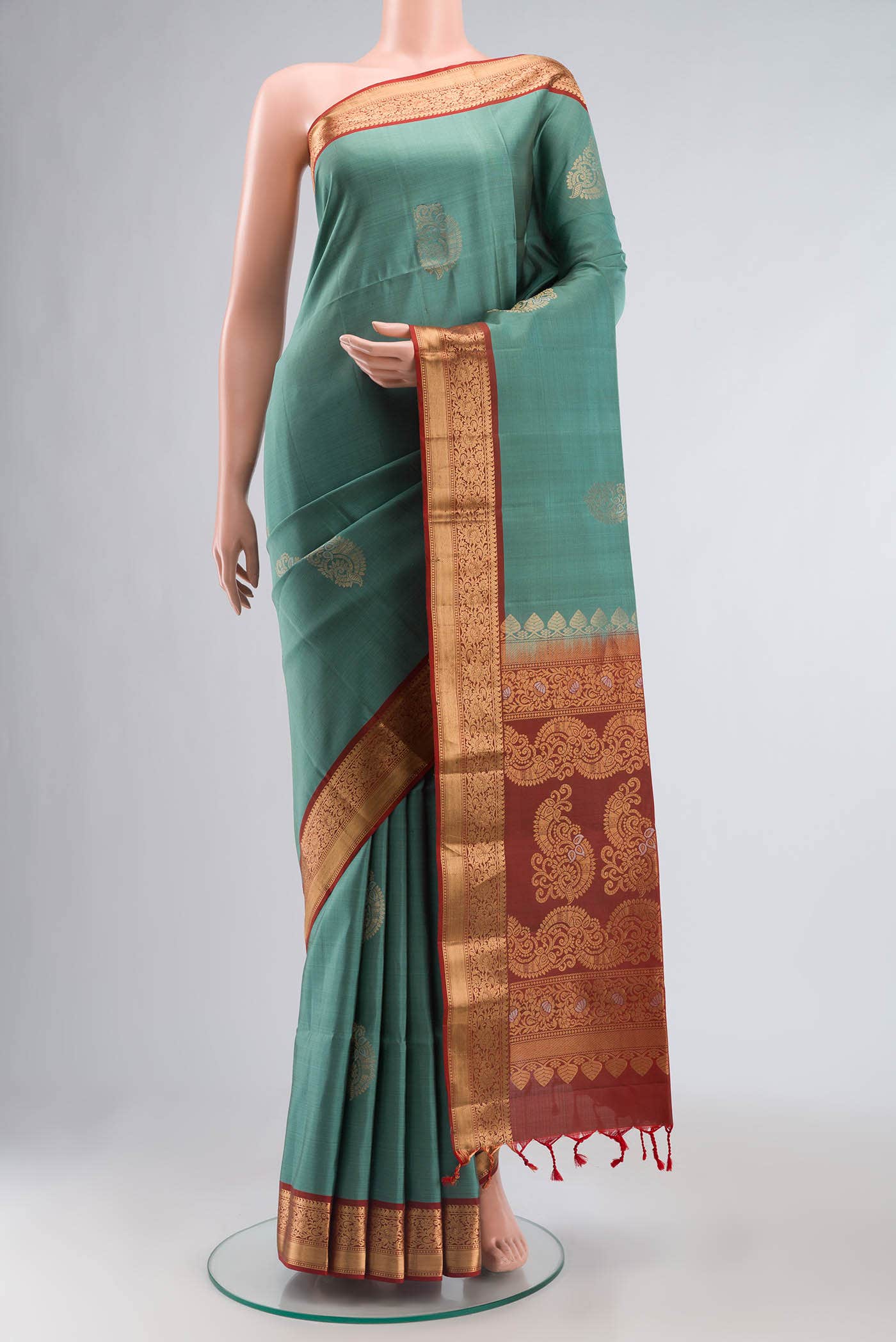 Sage Green Soft Silk Saree