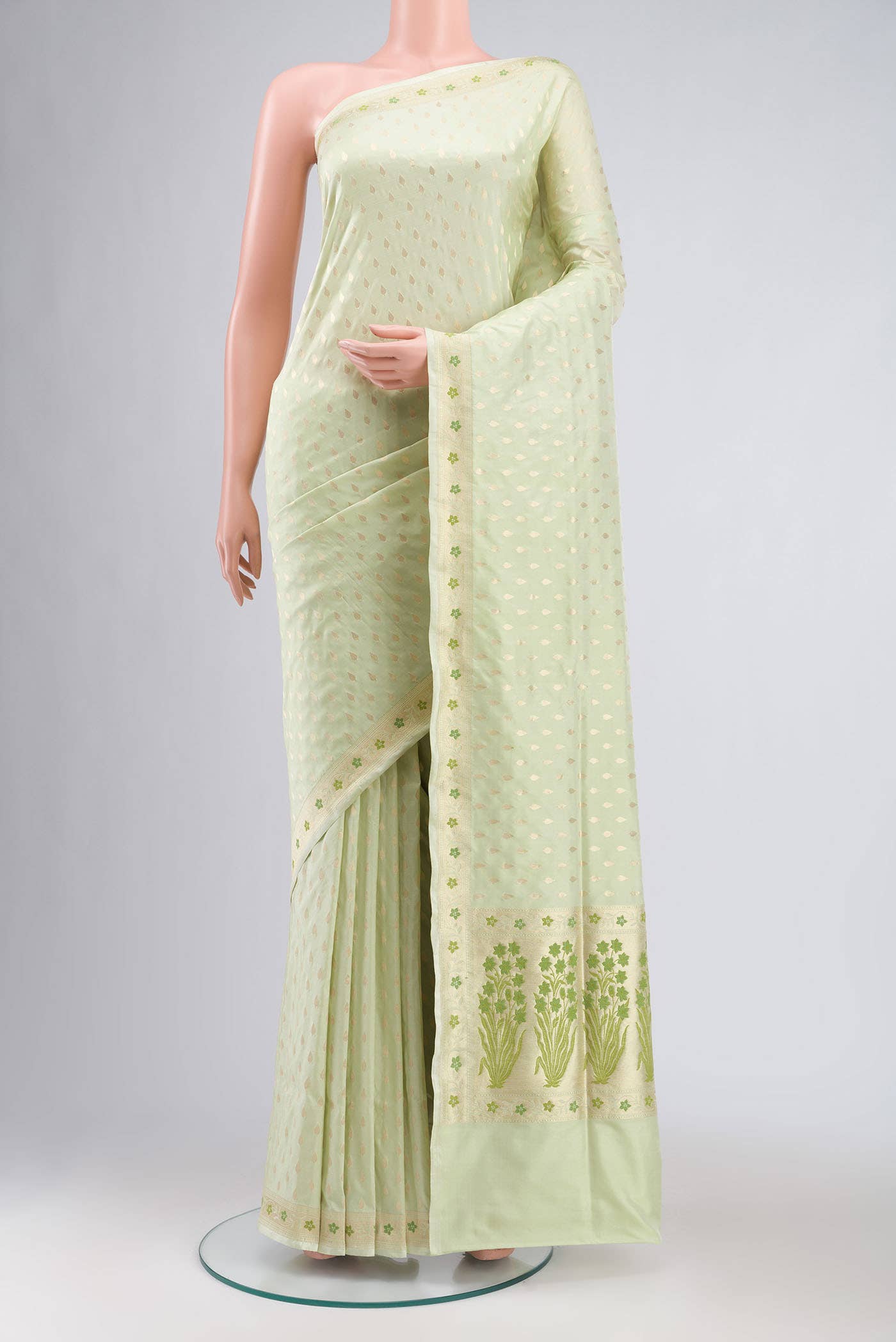 Light Green Banarasi Silk Saree