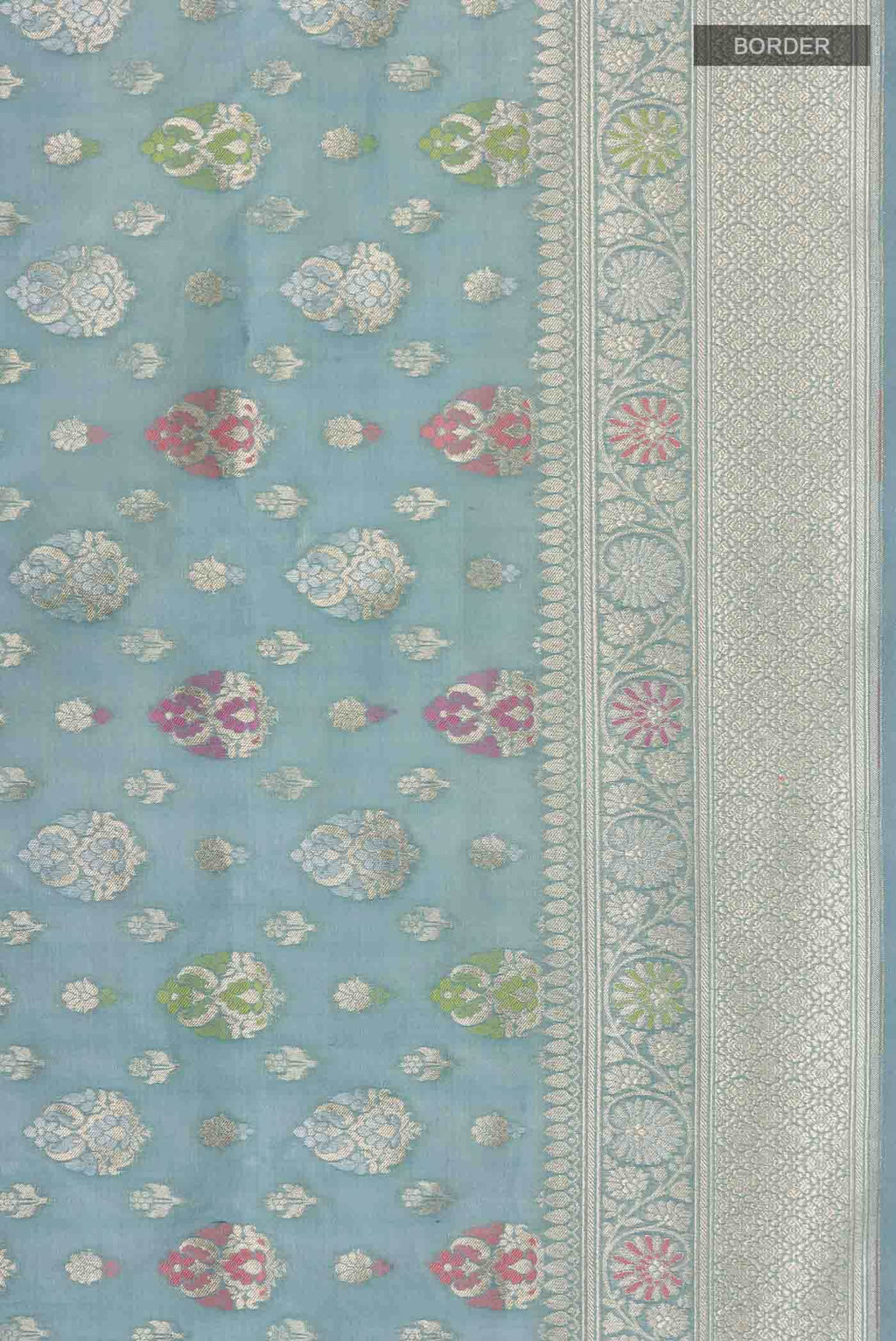 Blue Banarasi Silk Saree