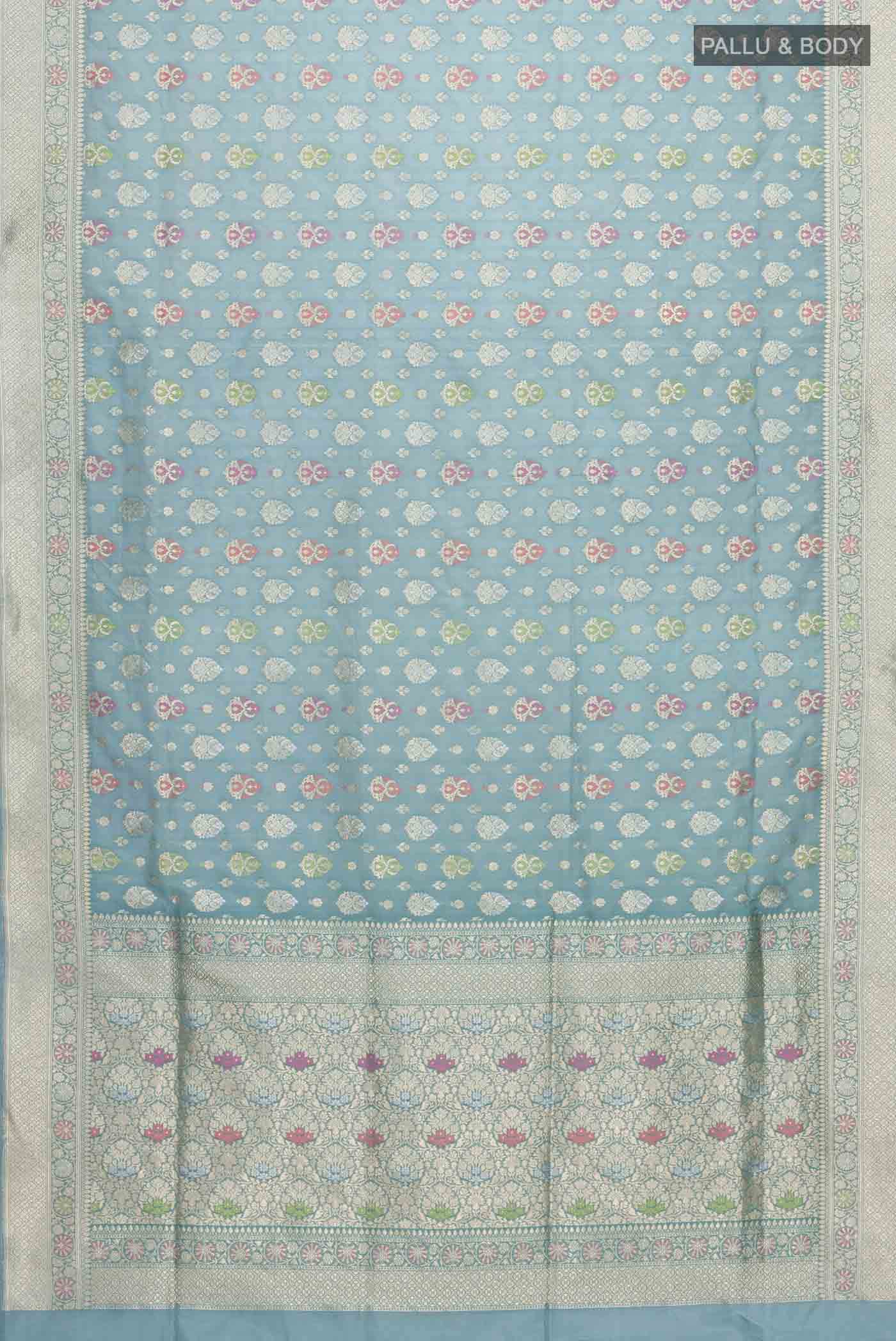 Blue Banarasi Silk Saree
