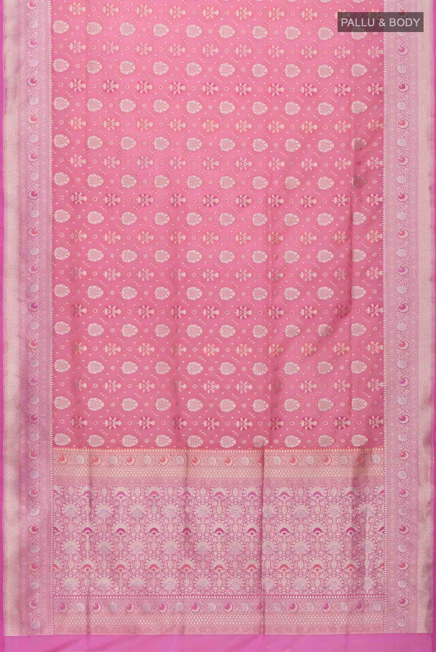 Pink Banarasi Silk Saree