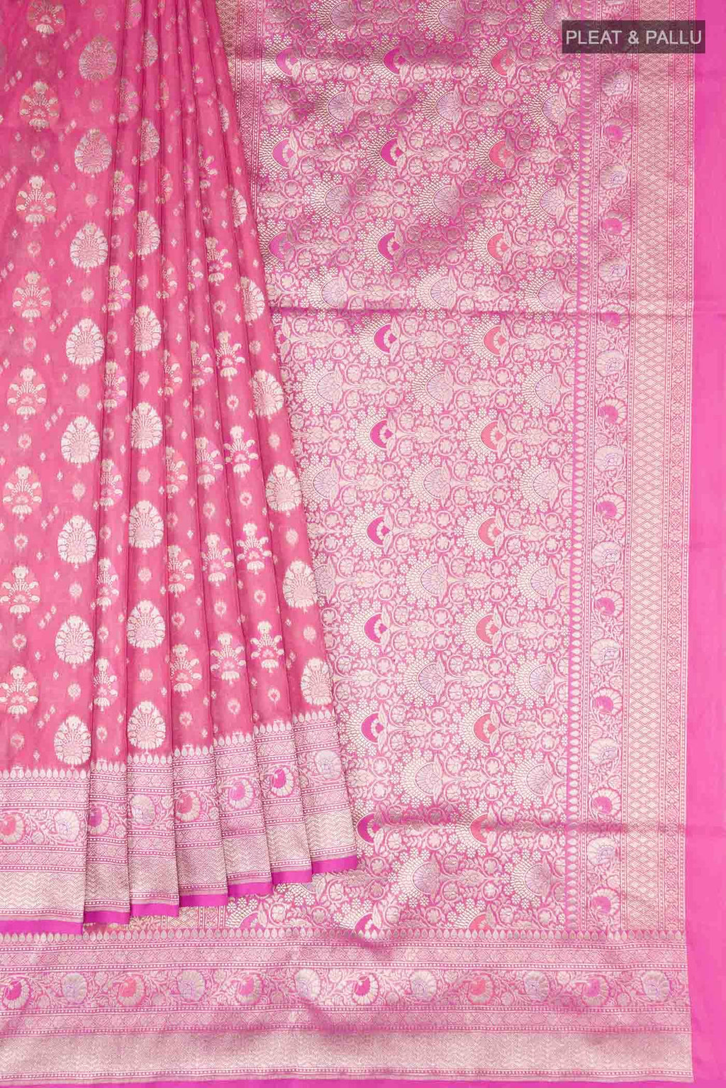 Pink Banarasi Silk Saree