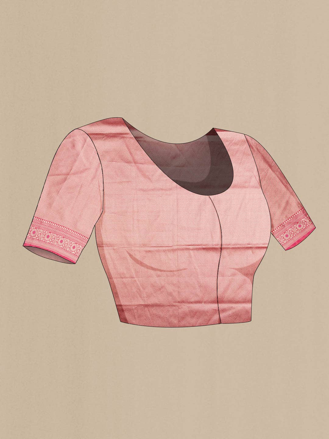 Pink Banarasi Silk Saree