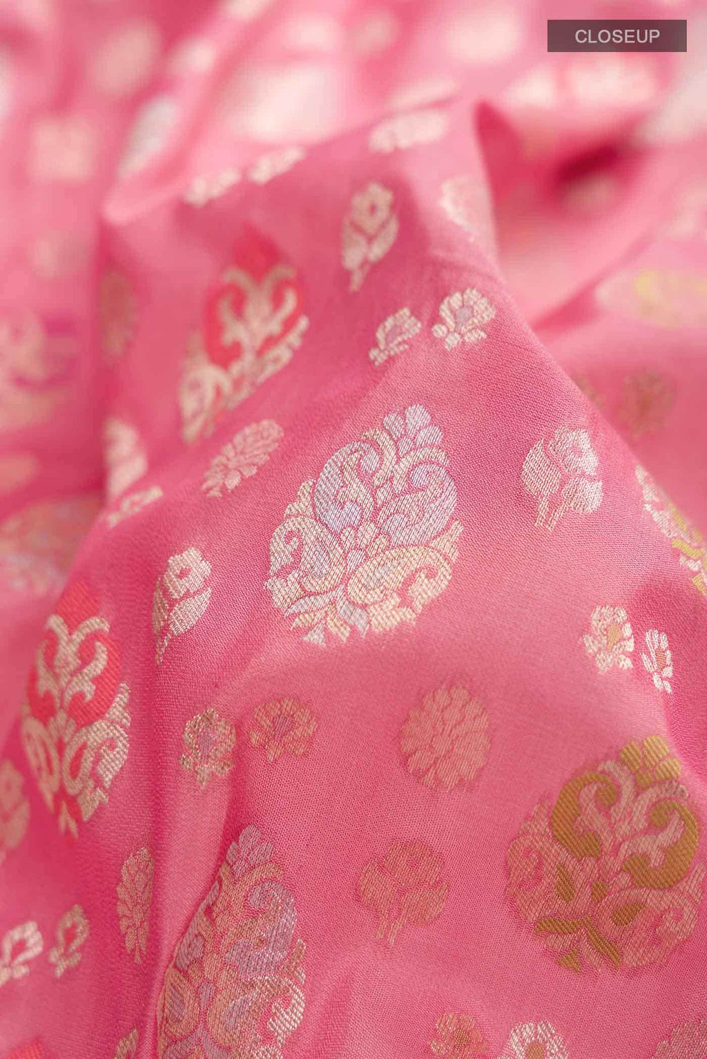 Pink Banarasi Silk Saree