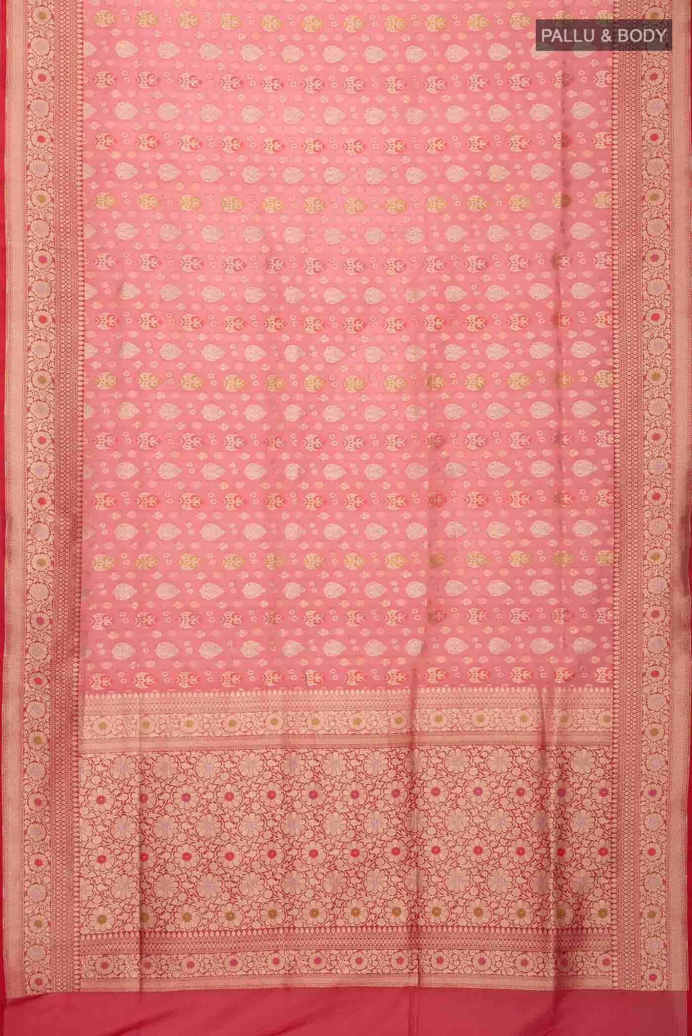 Pink Banarasi Silk Saree