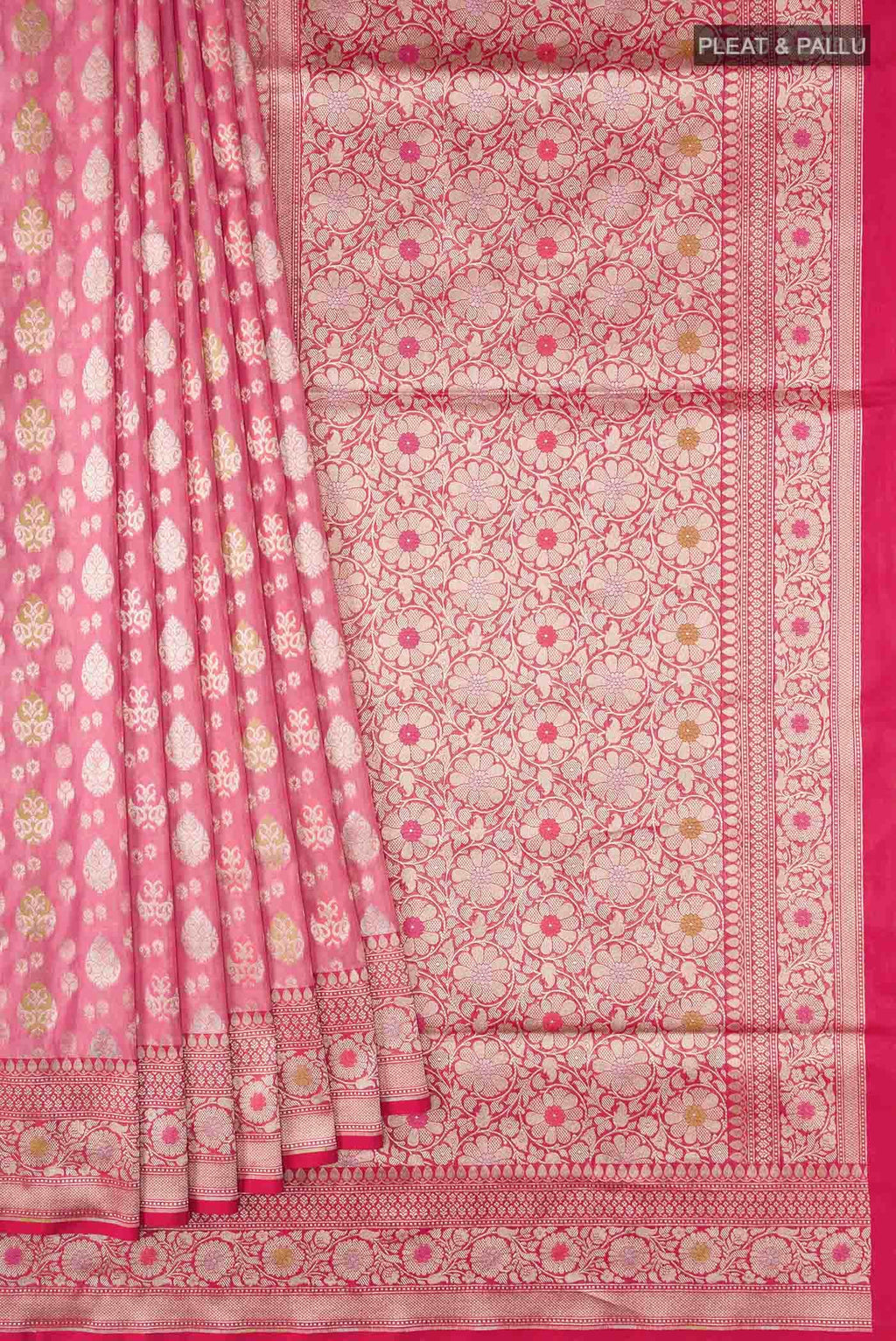 Pink Banarasi Silk Saree