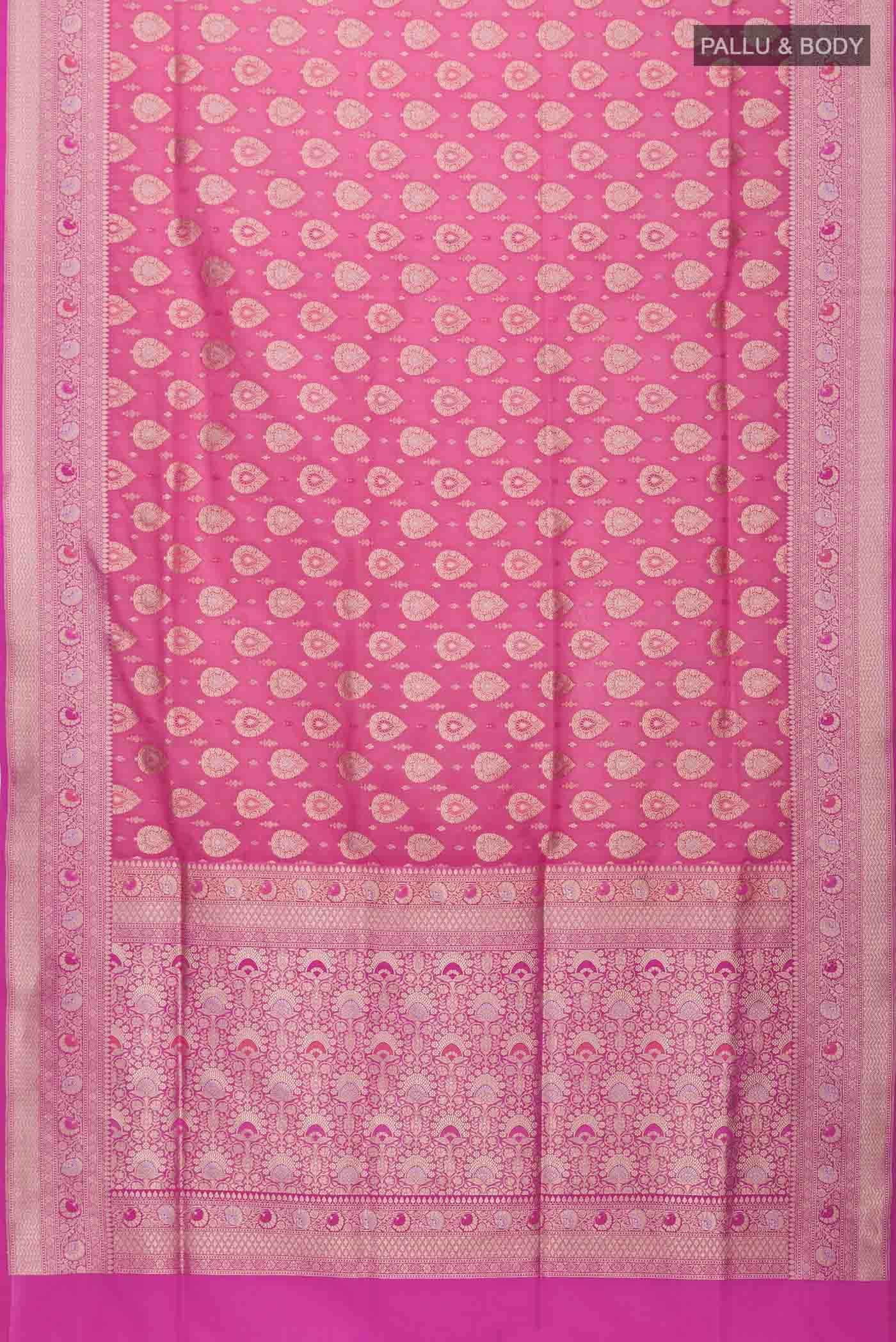 Pink Banarasi Silk Saree