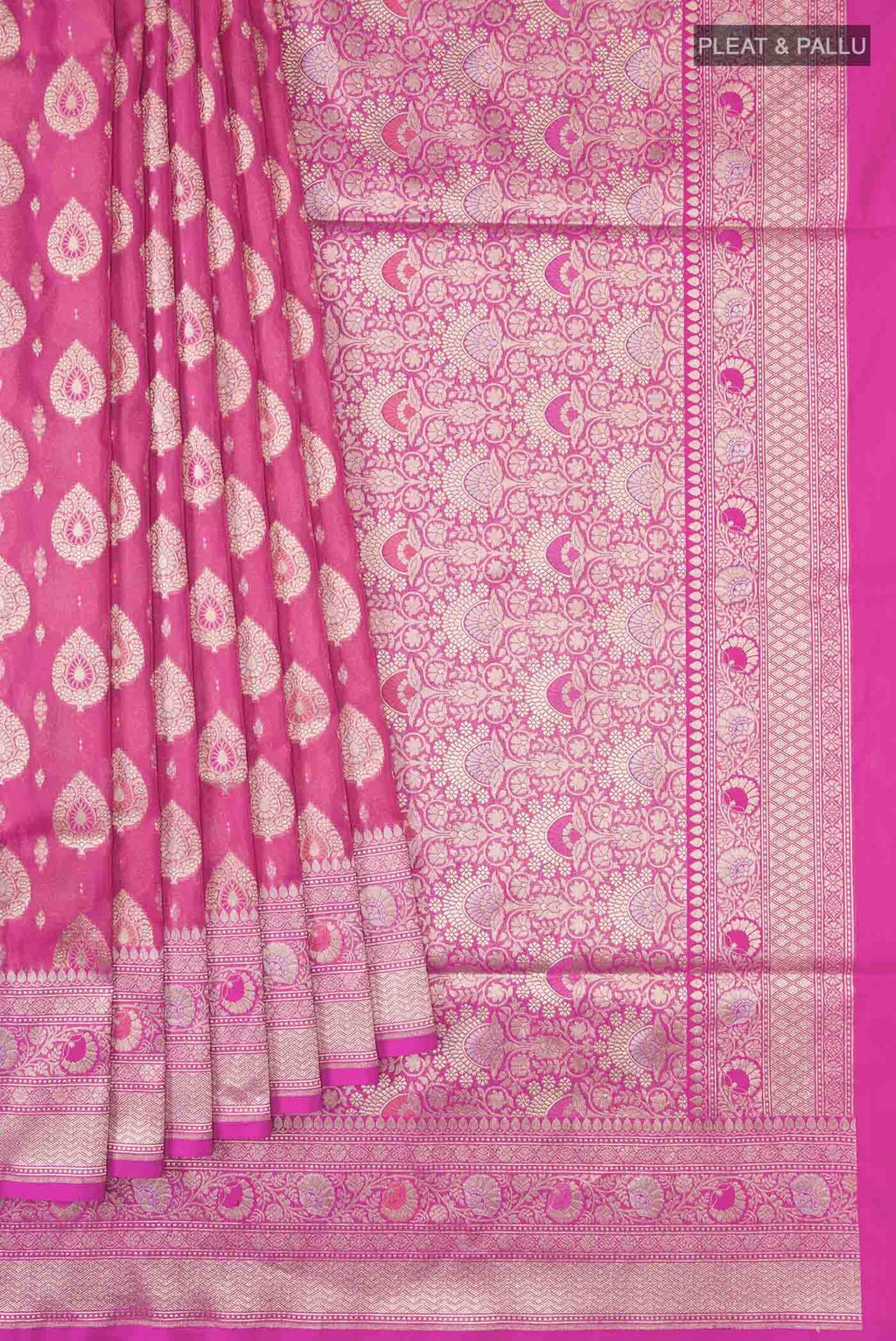 Pink Banarasi Silk Saree