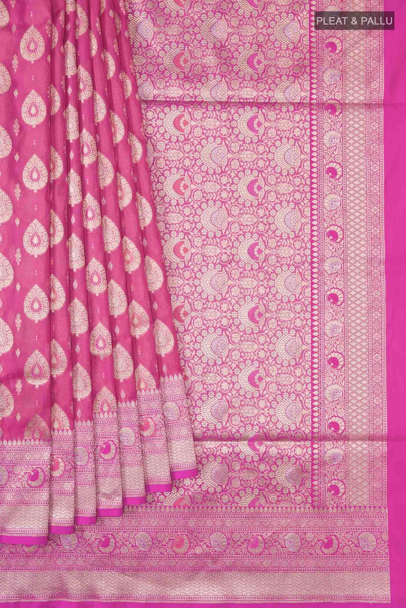 Pink Banarasi Silk Saree
