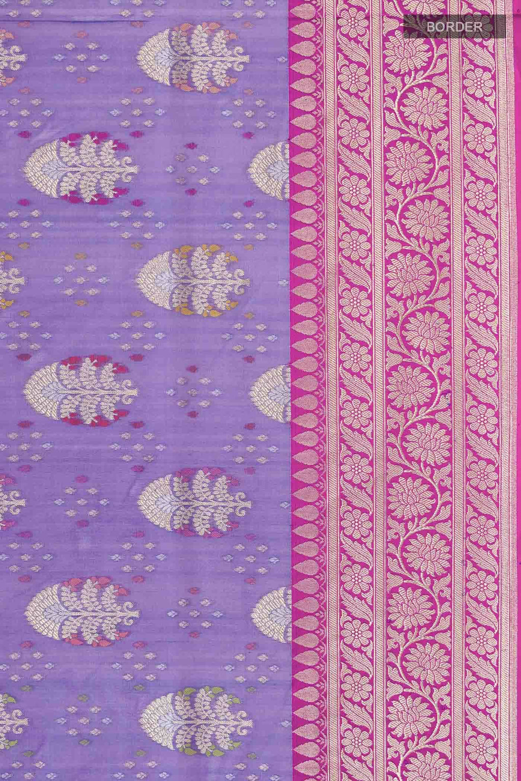 Lavender Banarasi Silk Saree