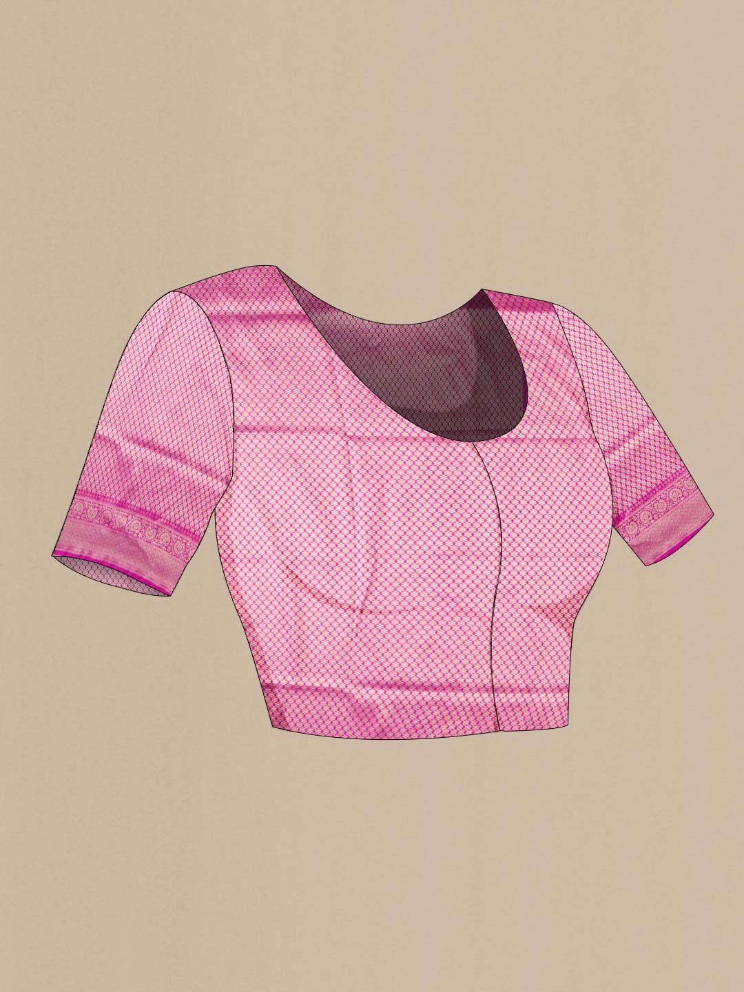 Pink Banarasi Silk Saree